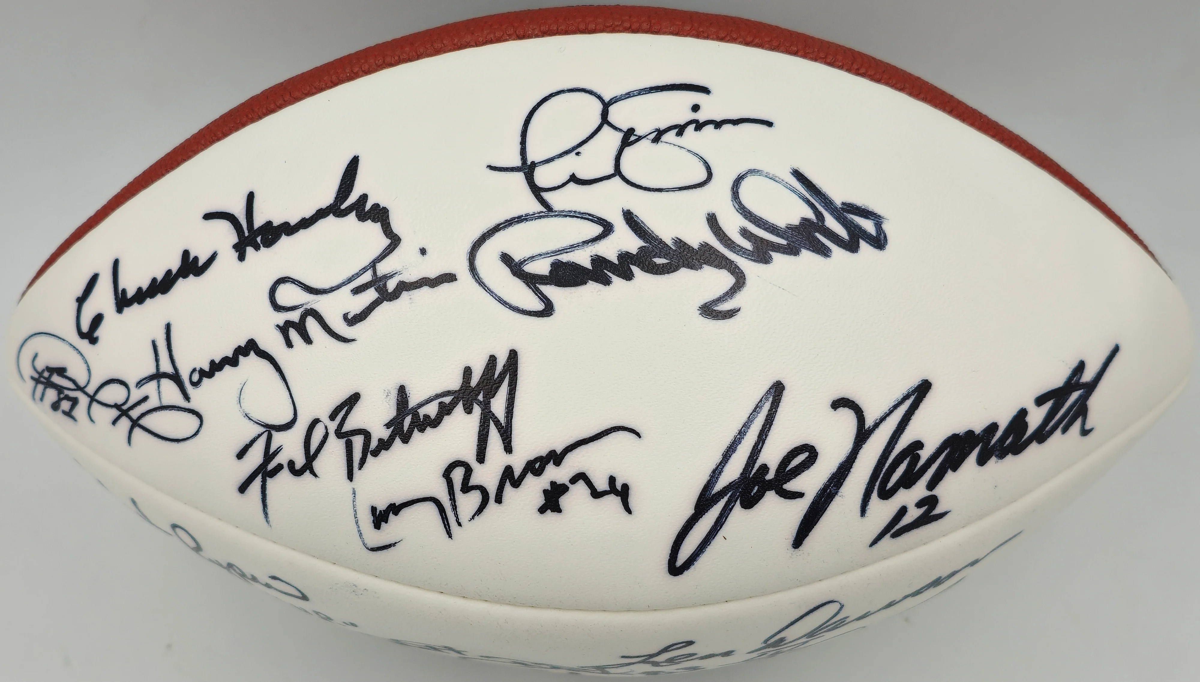 Super Bowl MVP's Autographed White Wilson NFL Football With 16 Signatures Including Joe Namath PSA/DNA #AB10133 - Image 5