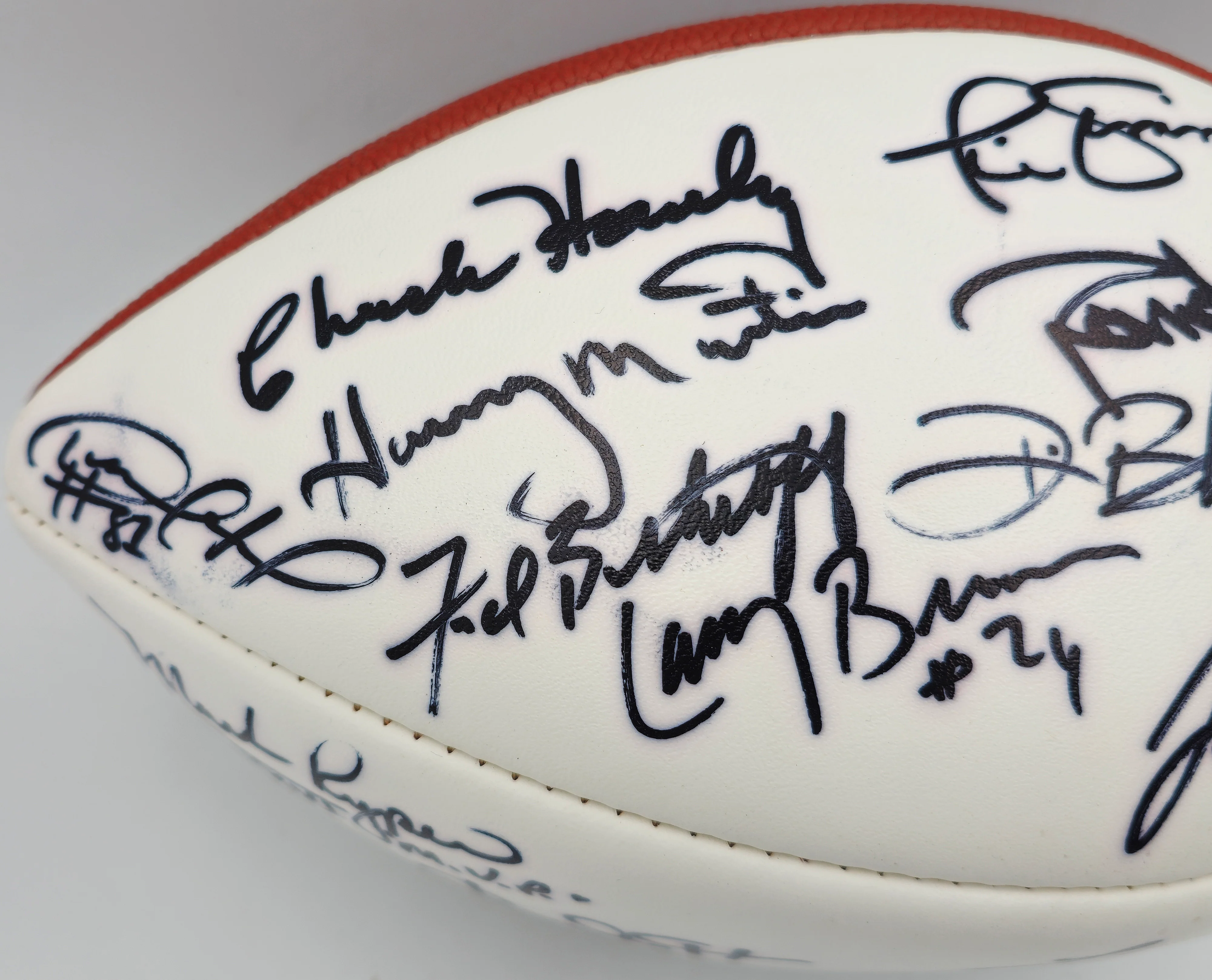 Super Bowl MVP's Autographed White Wilson NFL Football With 16 Signatures Including Joe Namath PSA/DNA #AB10150 - Image 3