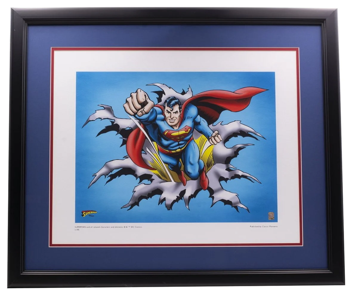 Superman Fist Forward 12x16 Framed DC Comic Limited Edition Giclee - Image 7
