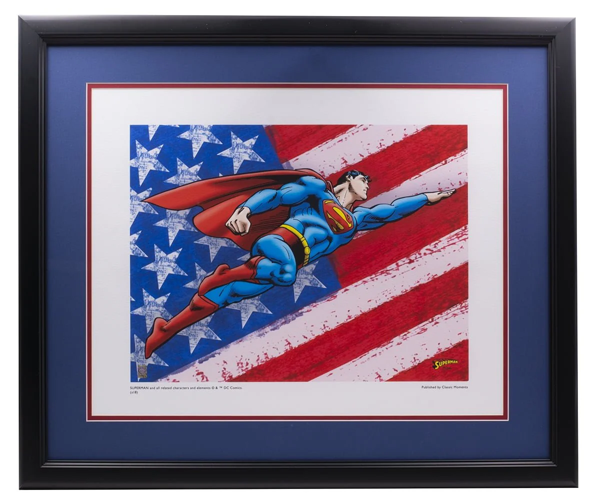 Superman Flag 12x16 Framed DC Comic Limited Edition Giclee - Image 5