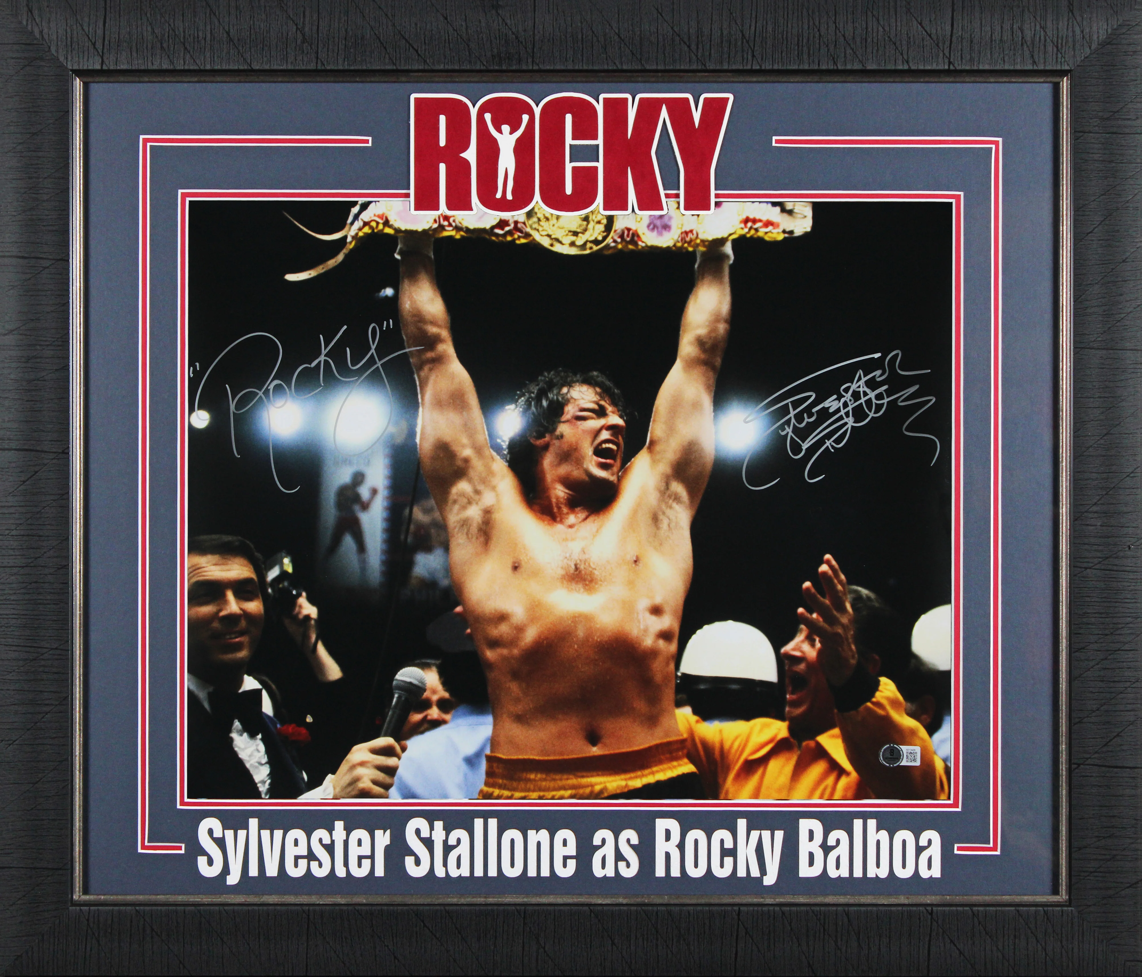 Sylvester Stallone "Rocky" Signed 16x20 Horizontal Belt Framed Photo BAS - Image 2