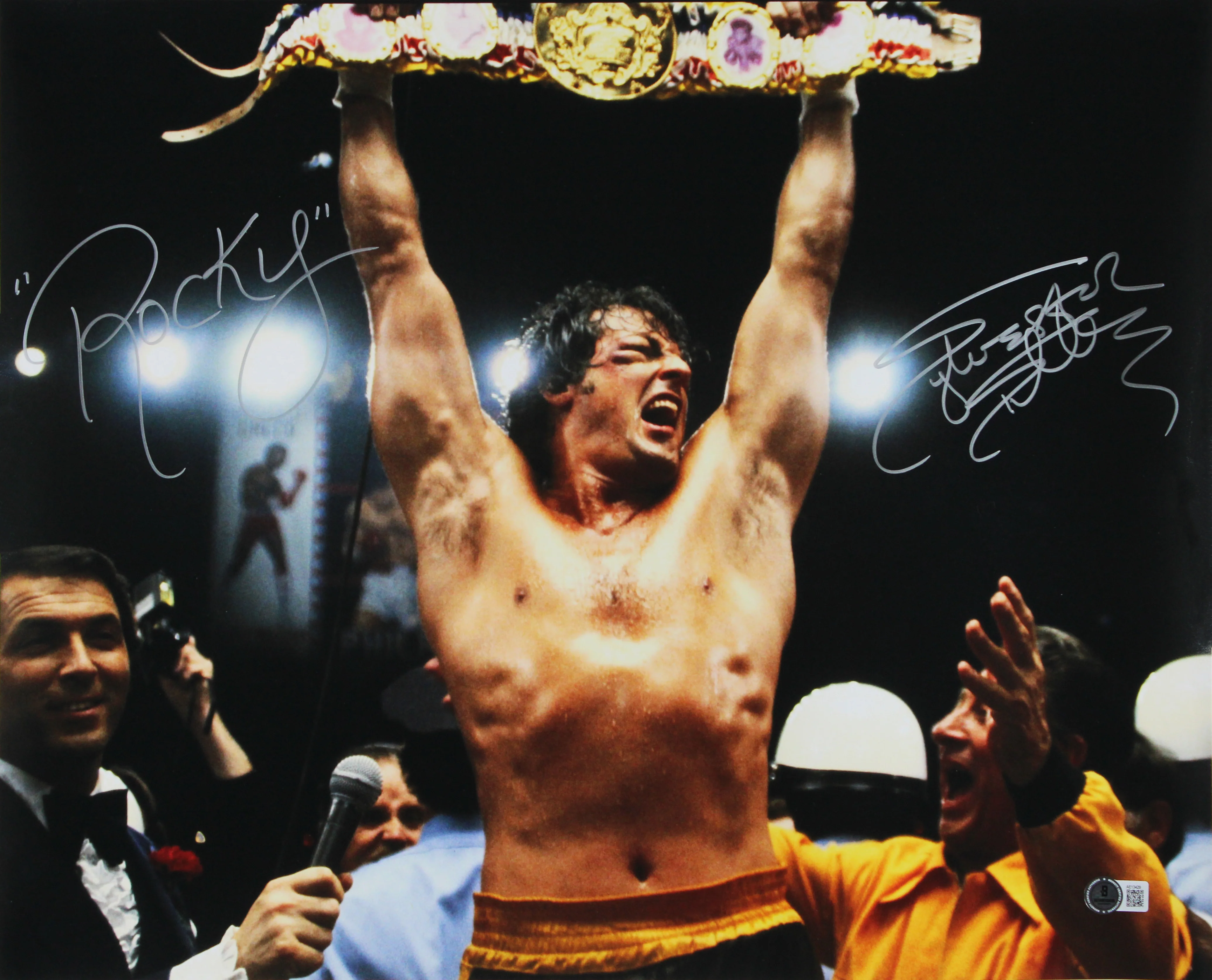 Sylvester Stallone "Rocky" Signed 16x20 Horizontal Belt Framed Photo BAS - Image 3