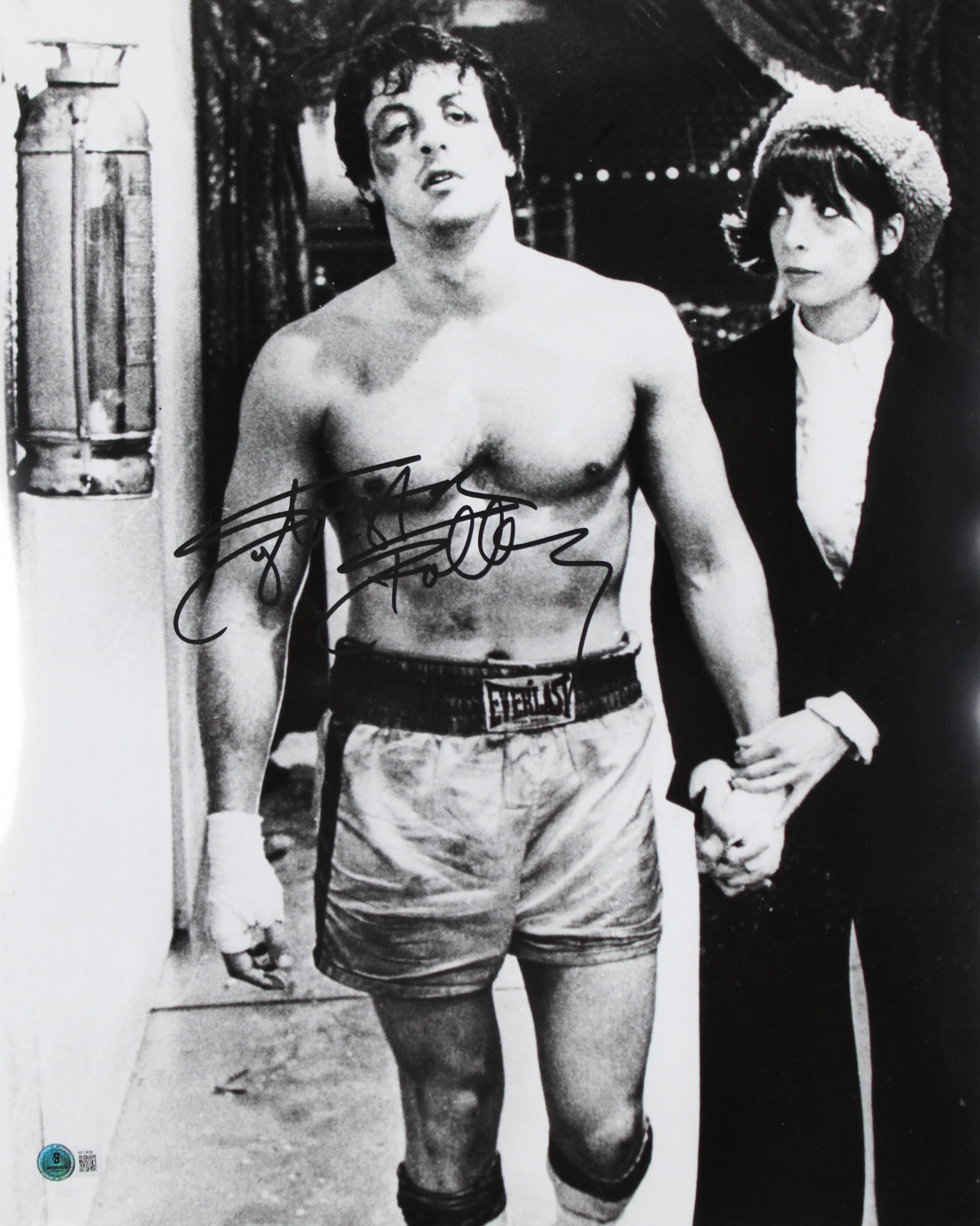 Sylvester Stallone Rocky Signed 16x20 Vertical B&W Photo Auto 10! BAS - Image 2
