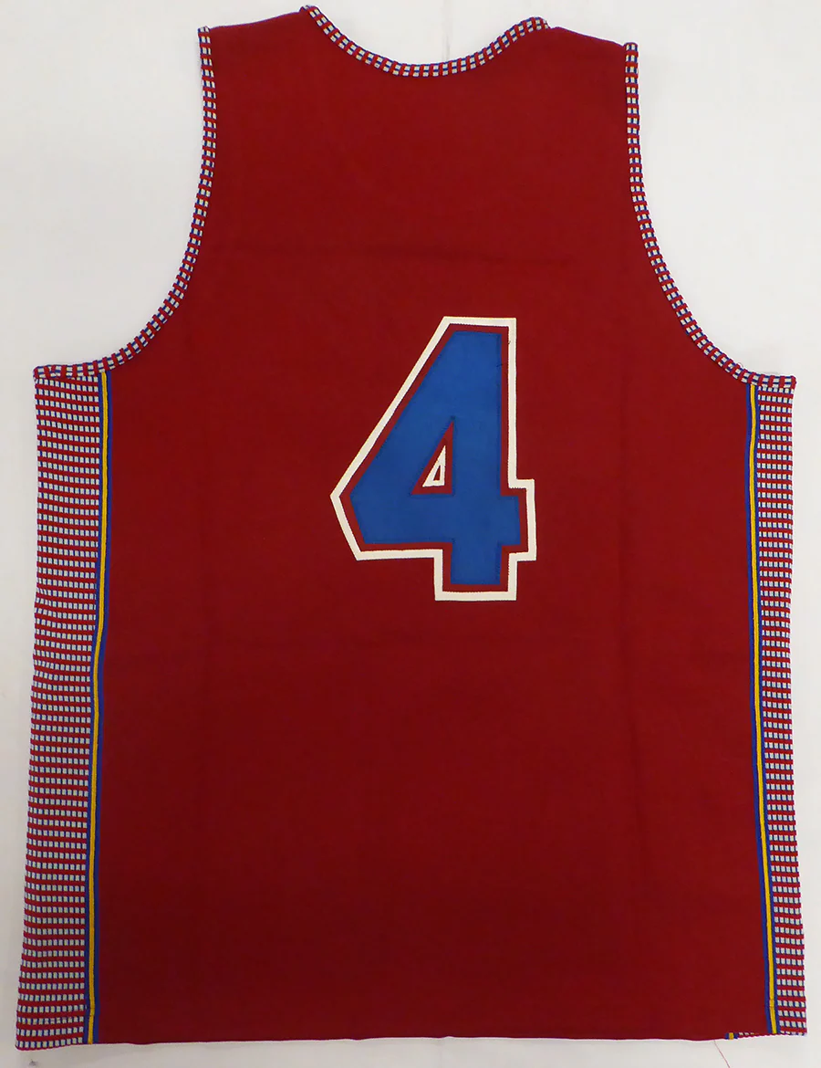Syracuse Nationals Dolph Schayes Autographed Red Jersey "HOF 1972" Beckett BAS QR #BS30063 - Image 4