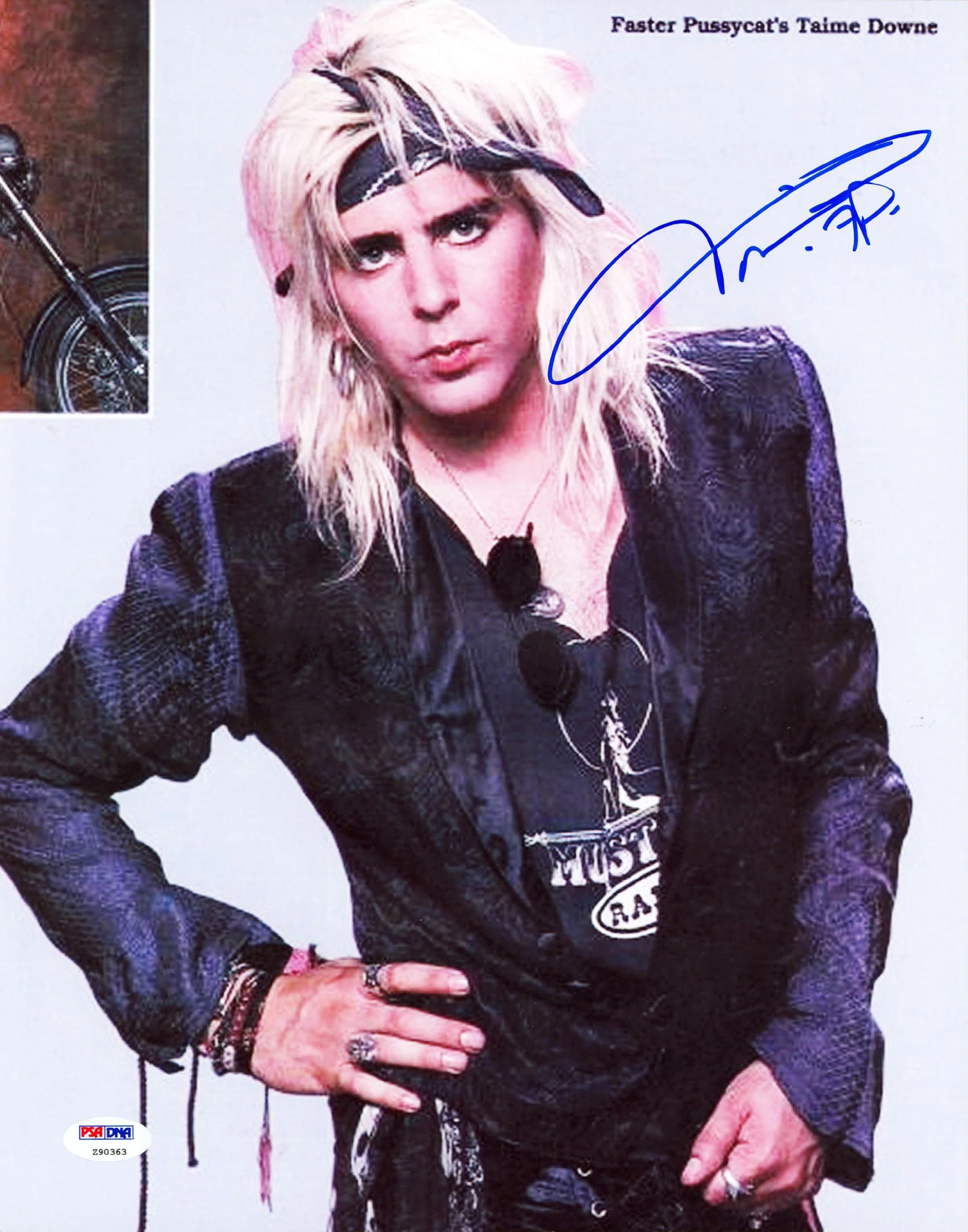 Taime Downe Faster Pussycat Authentic Signed 11x14 Vertical Photo PSA #Z90363 - Image 2