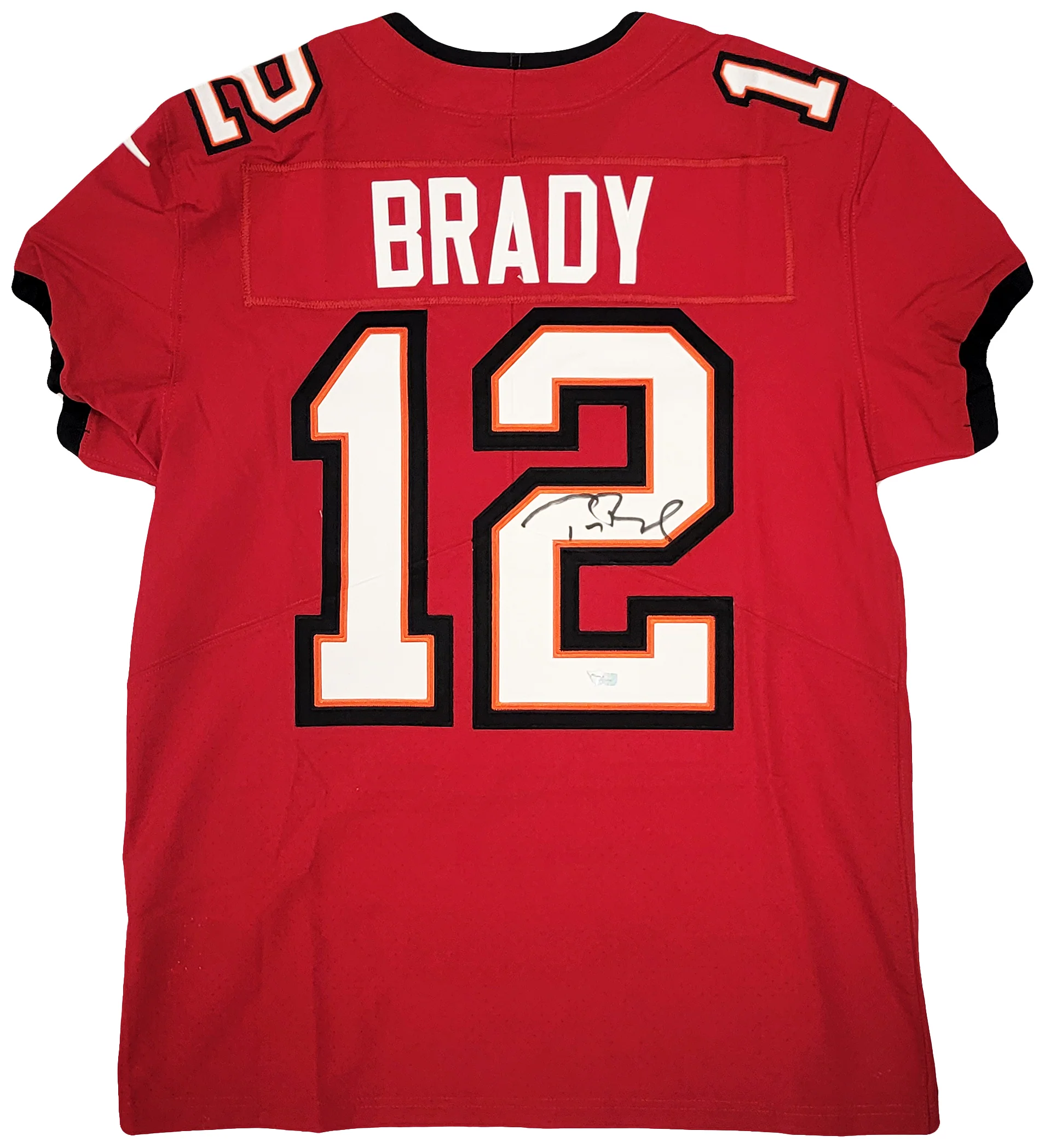 Tampa Bay Buccaneers Tom Brady Autographed Red Nike Elite Jersey Size 44 Fanatics Holo Stock #208712 - Image 2
