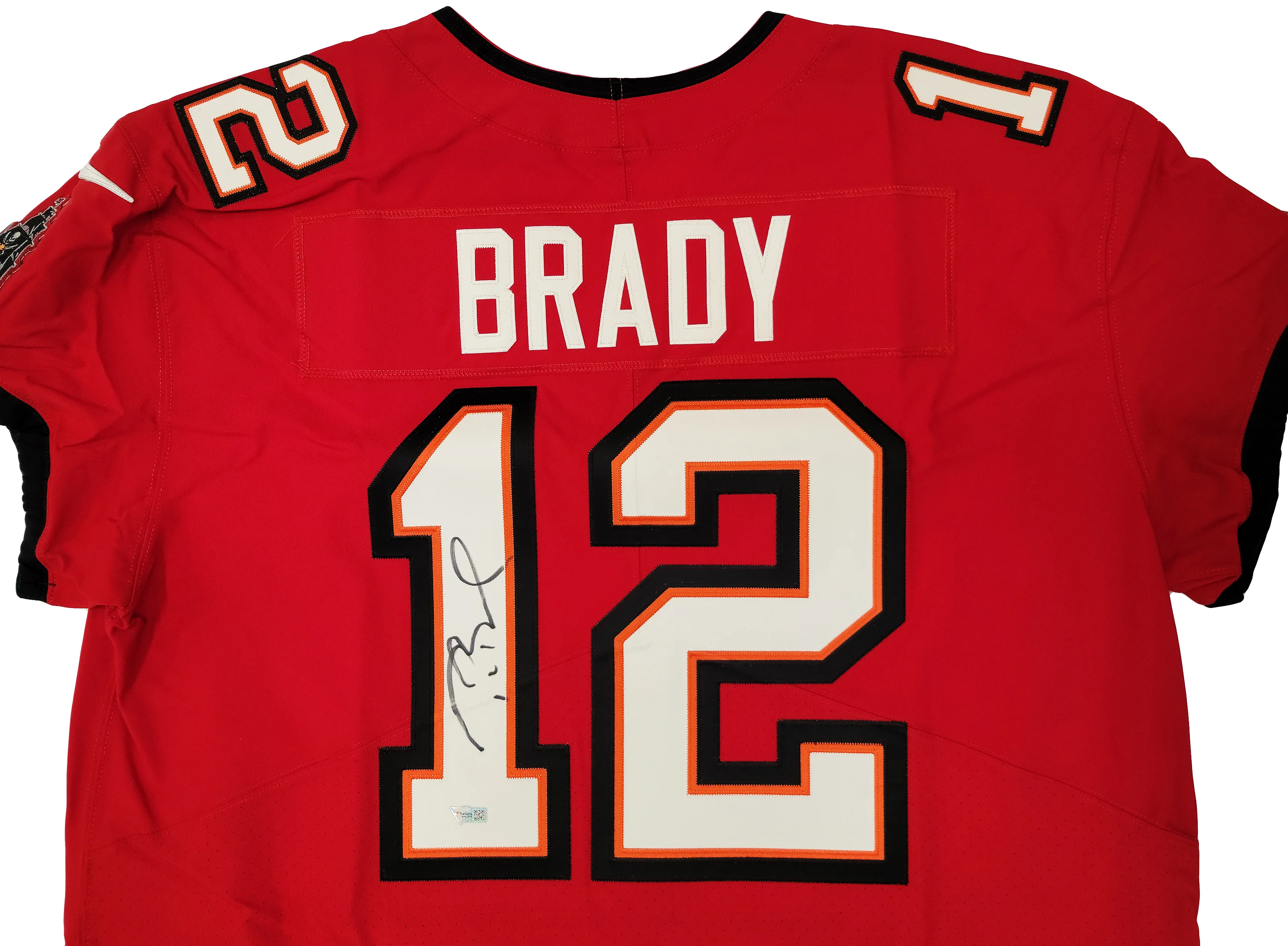 Tampa Bay Buccaneers Tom Brady Autographed Red Nike Vapor Elite Jersey Size 52 Fanatics Holo #B062630 - Image 2