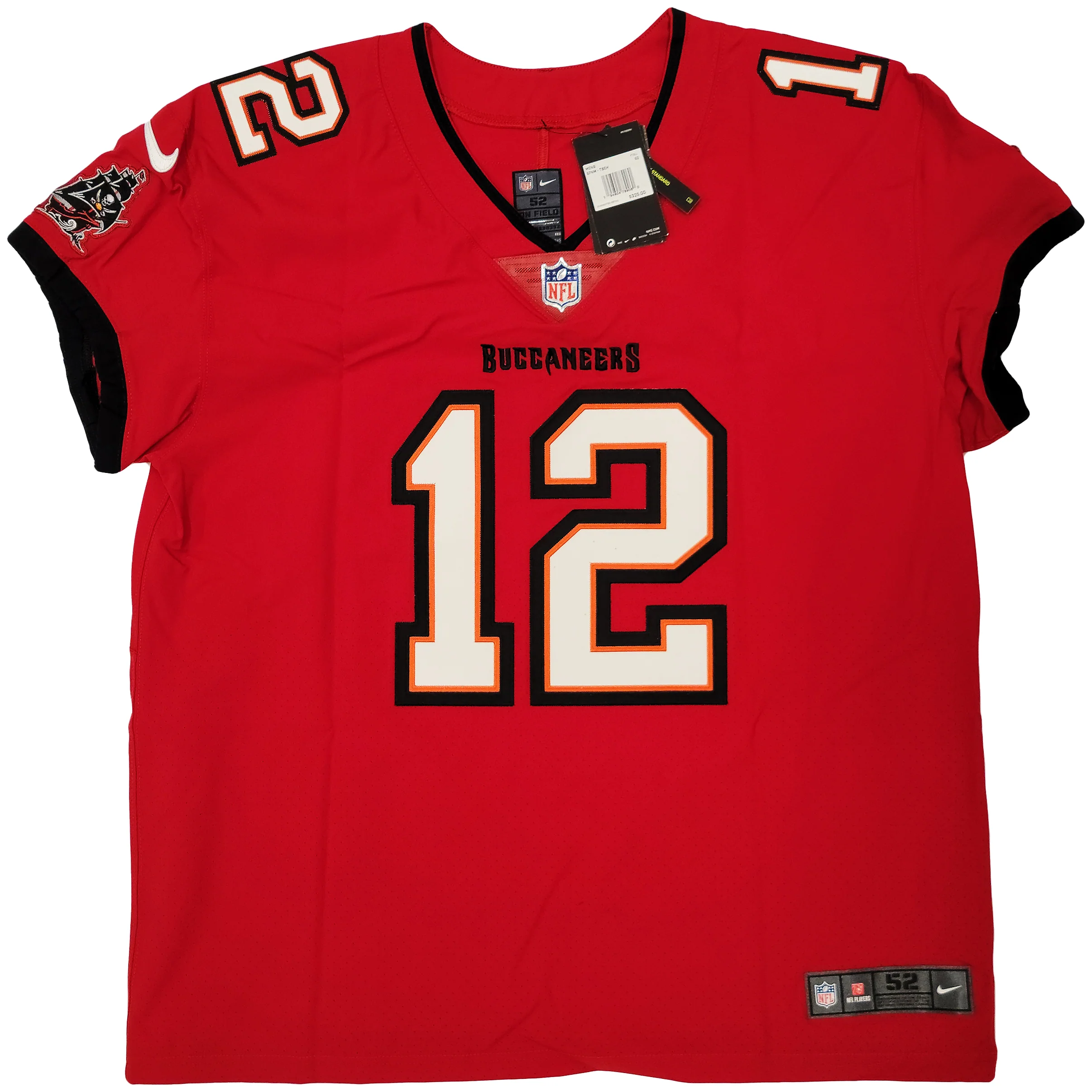 Tampa Bay Buccaneers Tom Brady Autographed Red Nike Vapor Elite Jersey Size 52 Fanatics Holo #B062630 - Image 5