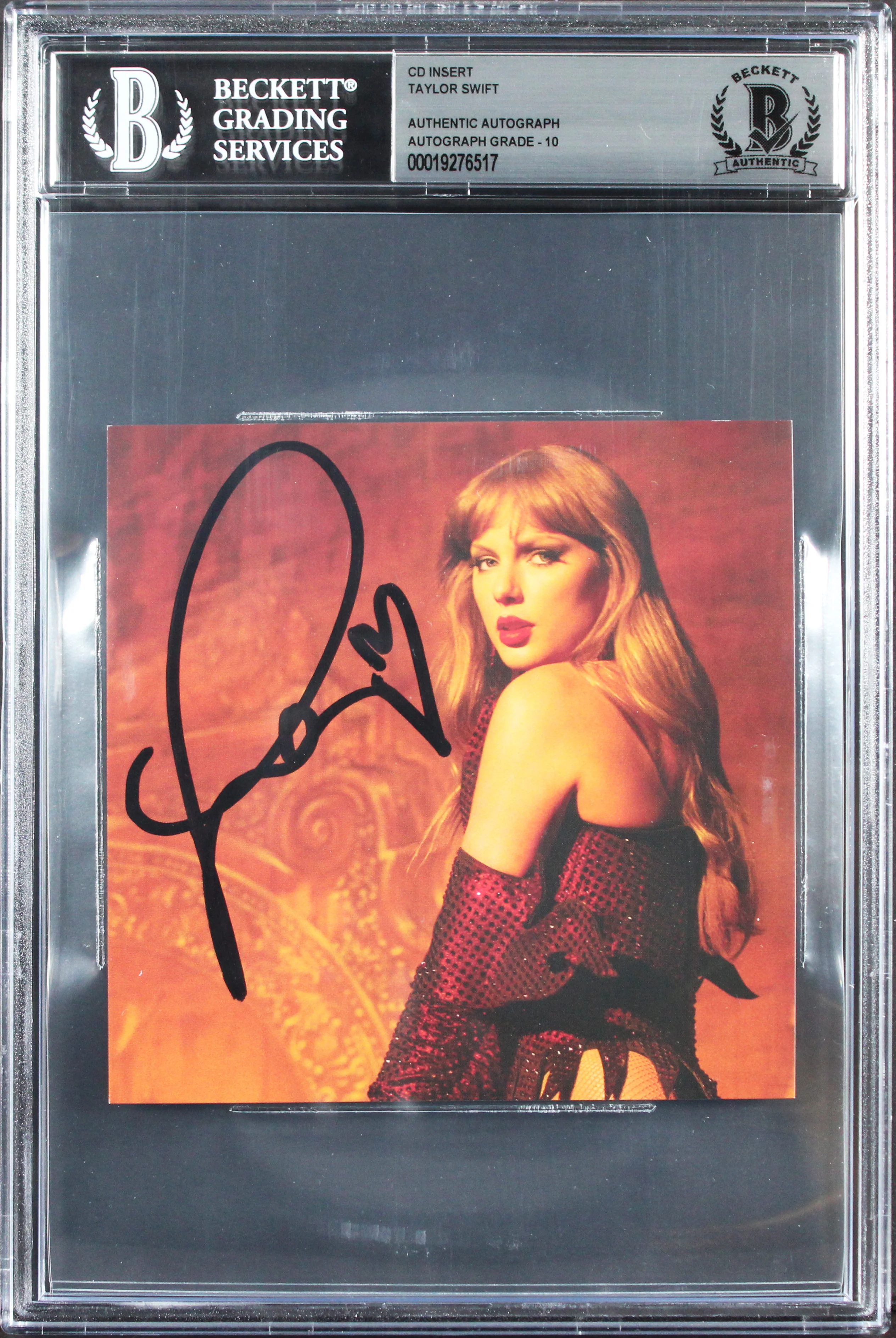 Taylor Swift Signed The Life of a Showgirl CD Insert w/ Heart Auto 10 BAS Slab 2 - Image 2