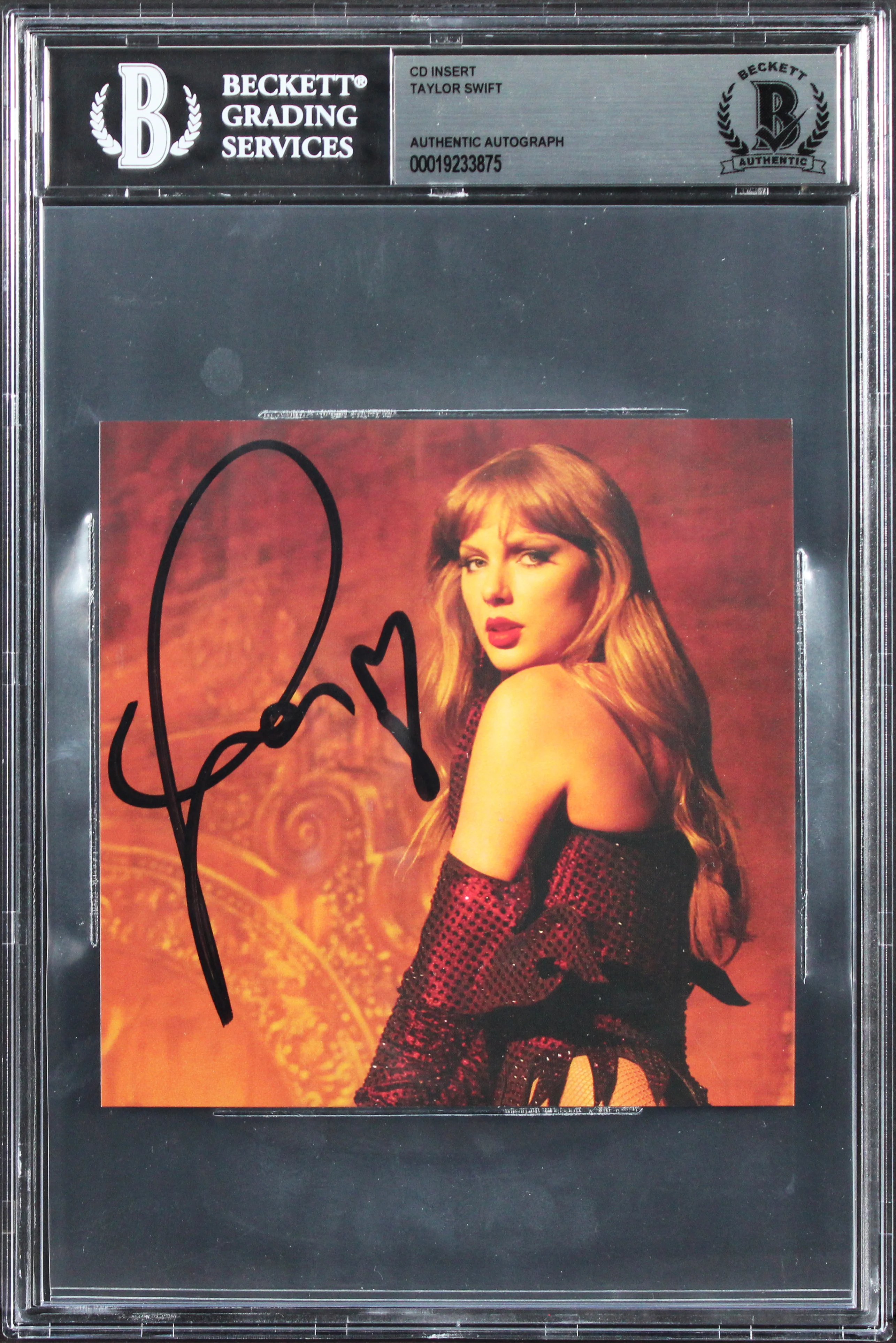 Taylor Swift Signed The Life of a Showgirl CD Insert w/ Heart BAS Slabbed 1 - Image 2