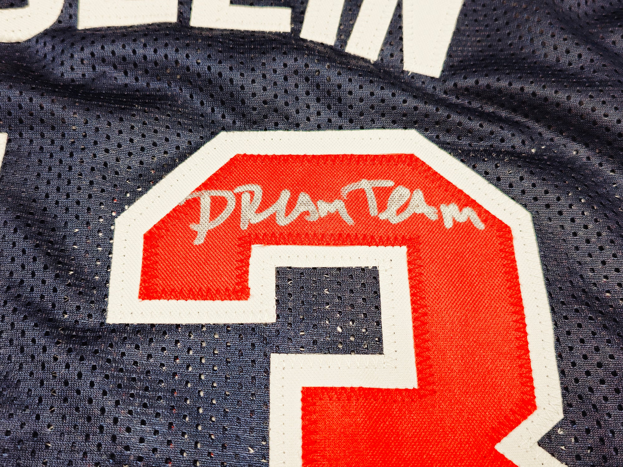Team USA Chris Mullin Autographed Blue Jersey "Dream Team" Beckett BAS Witness Stock #232597 - Image 5