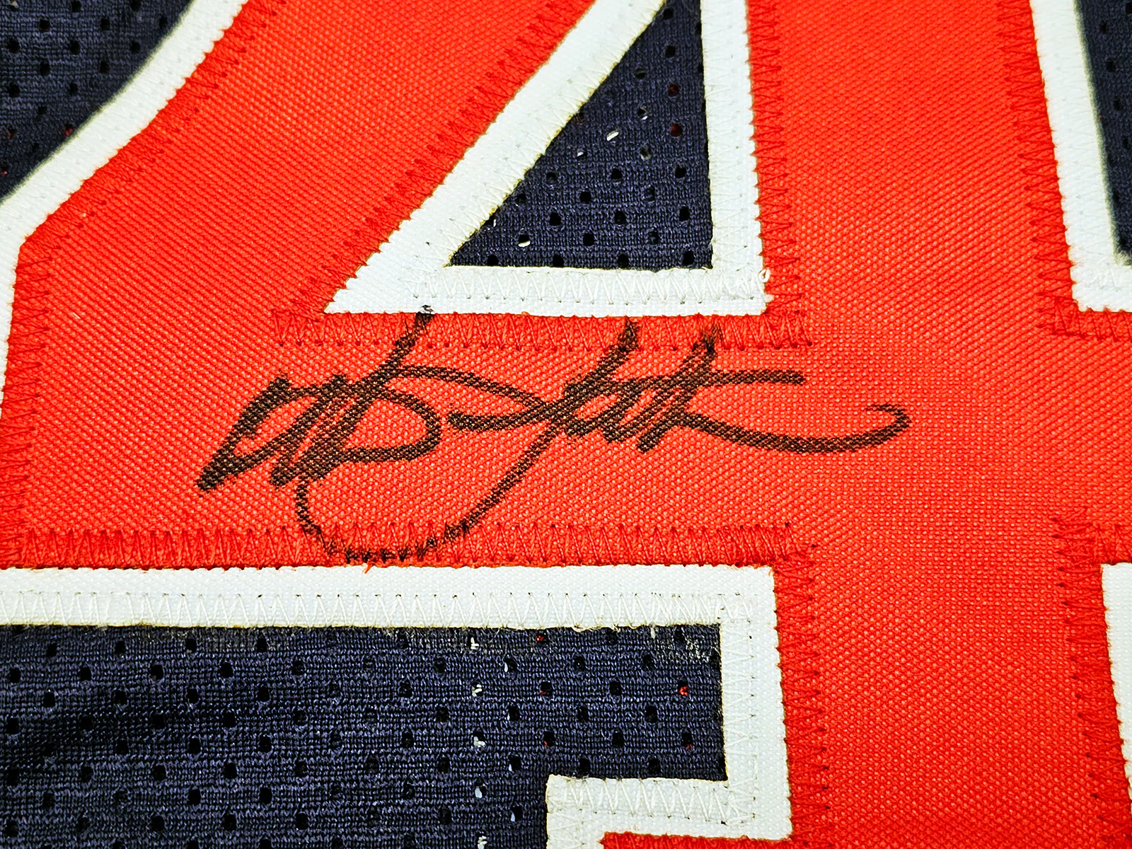 Team USA Christian Laettner Autographed Blue Jersey JSA Stock #215710 - Image 4