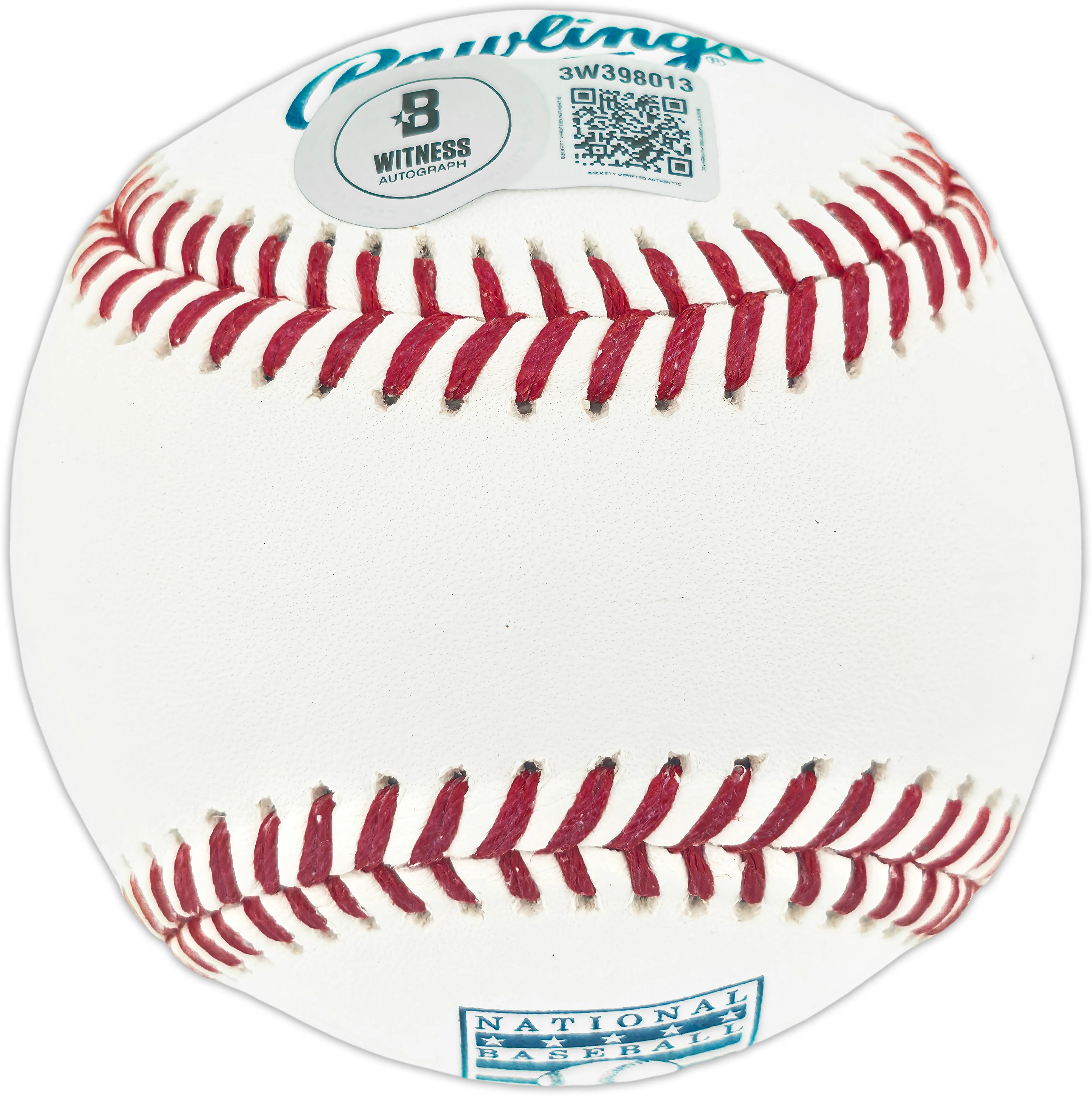 Ted Simmons Autographed Official Hall of Fame Logo Baseball St. Louis Cardinals (Smudged) Beckett BAS Witness #3W398013 - Image 2