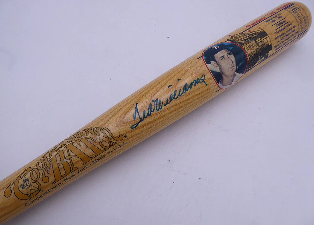 Ted Williams Autographed Cooperstown Bat Boston Red Sox JSA #ZZ67867