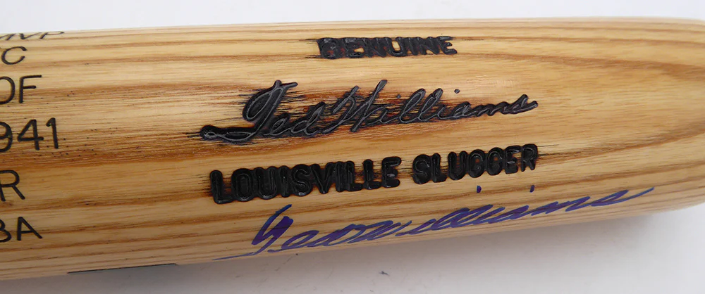 Ted Williams Autographed Louisville Slugger Game Model Bat Boston Red Sox Beckett BAS QR #AE85508 - Image 3