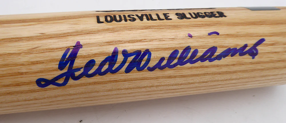 Ted Williams Autographed Louisville Slugger Game Model Bat Boston Red Sox Beckett BAS QR #AE85512 - Image 2