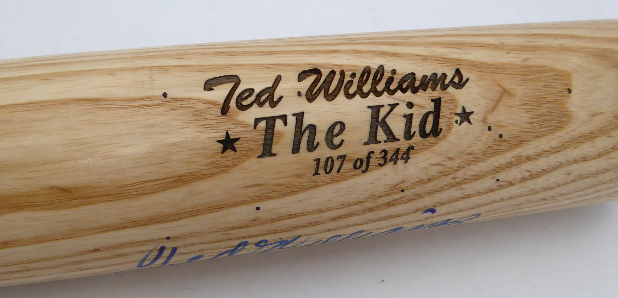 Ted Williams Autographed Louisville Slugger The Kid Bat Boston Red Sox Beckett BAS #AE16703 - Image 5