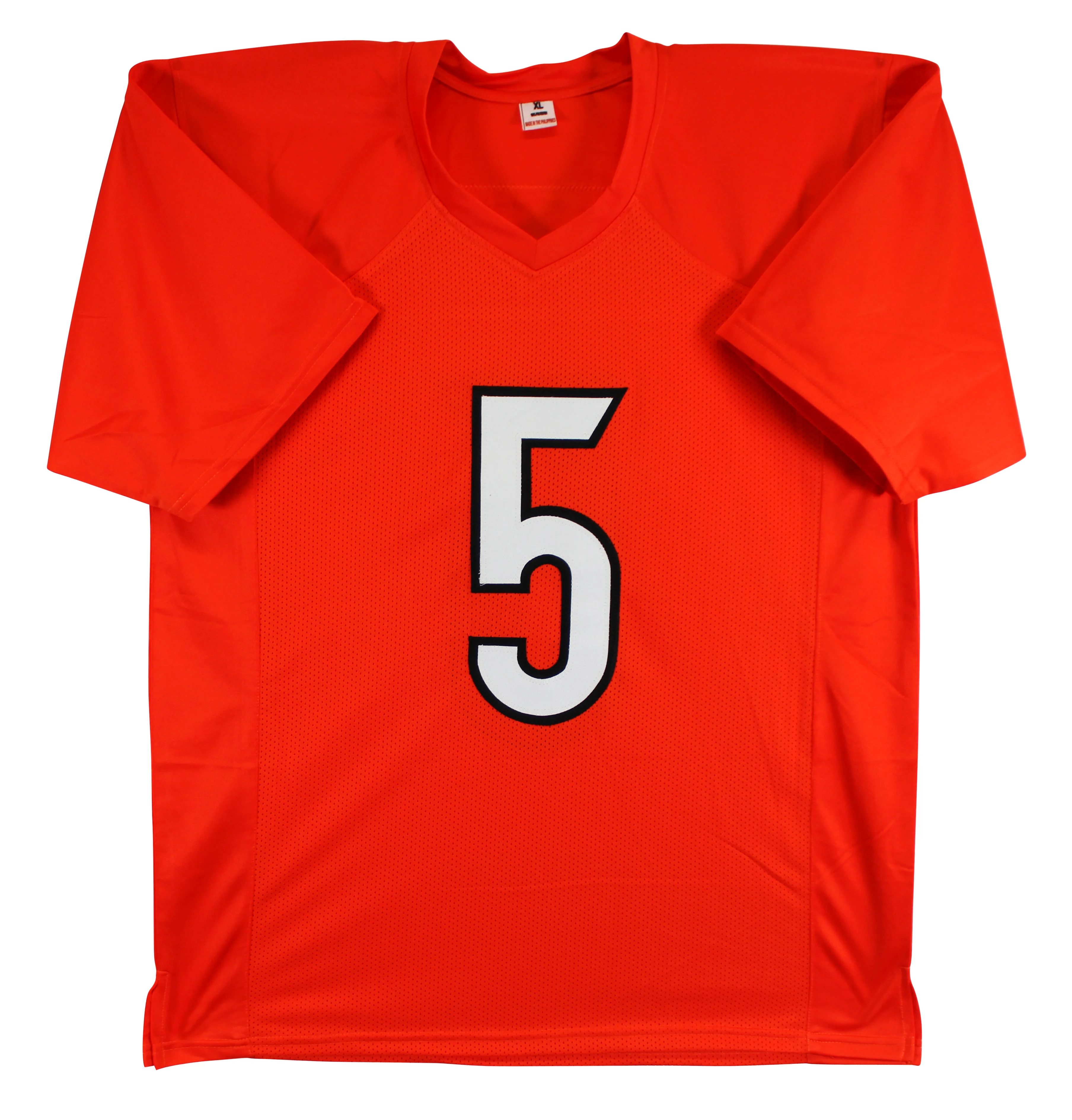 Tee Higgins Authentic Signed Orange Pro Style Jersey Autographed BAS Witnessed 2 - Image 4