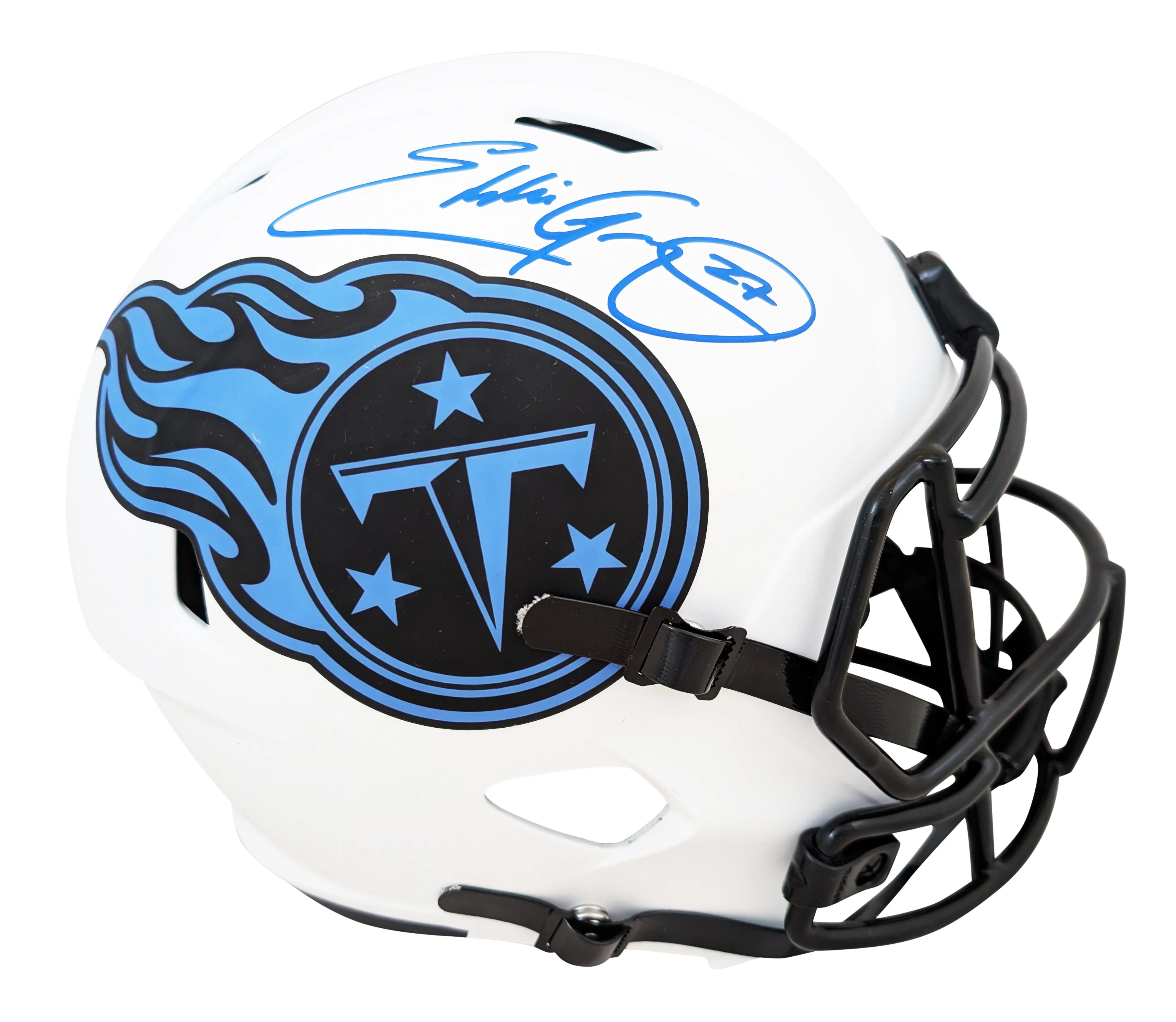 Tennessee Eddie George Signed Lunar Full Size Speed Rep Helmet Fanatics - Image 2