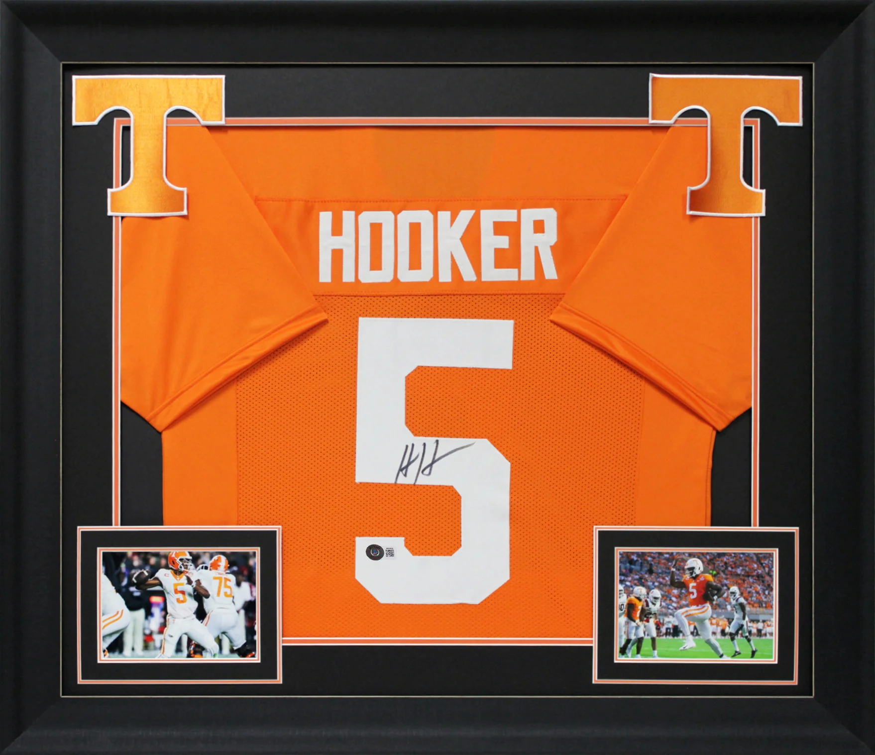 Tennessee Hendon Hooker Authentic Signed Orange Pro Style Framed Jersey BAS Wit - Image 2