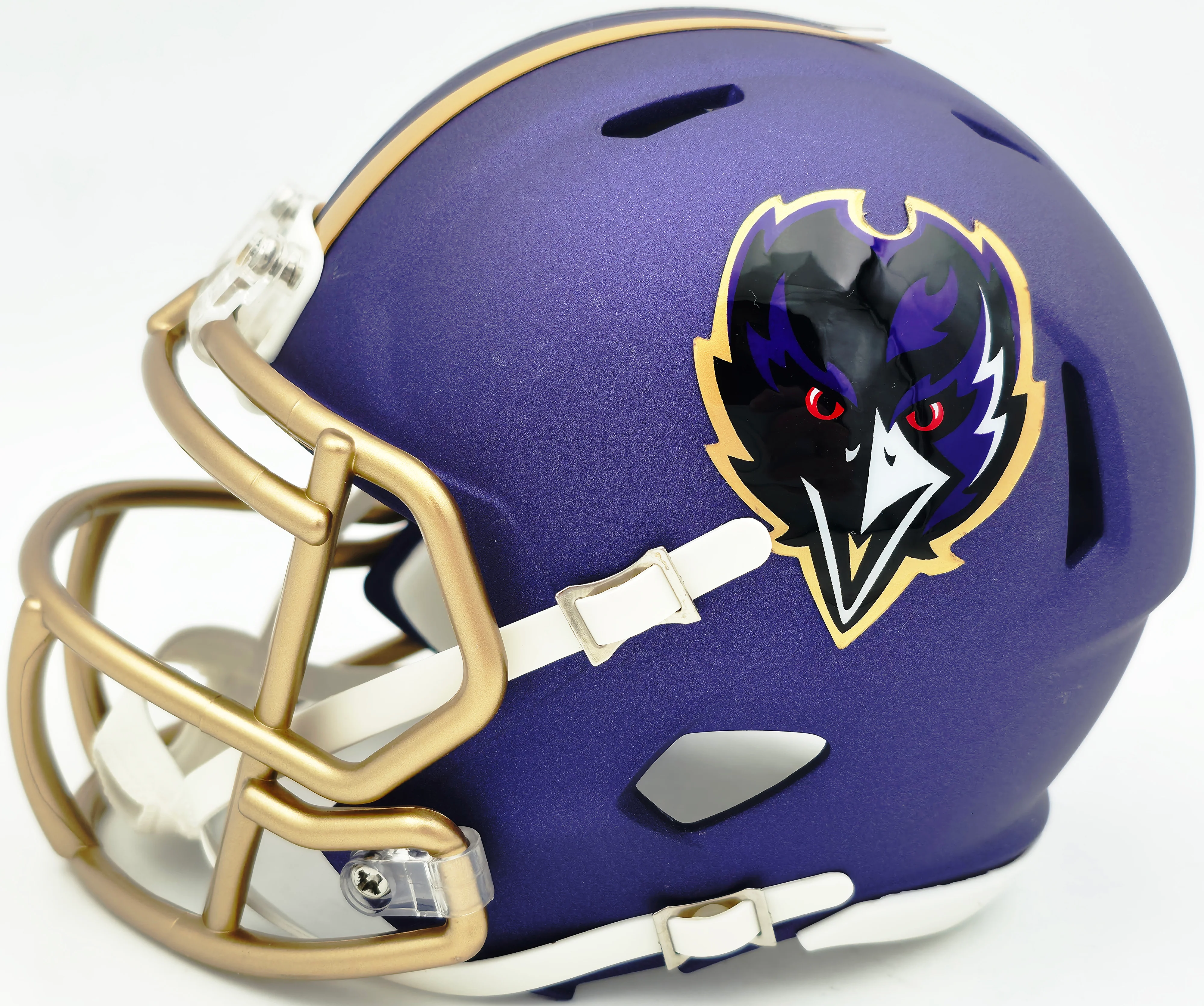 Terrell Suggs Autographed Baltimore Ravens 2024 Alternate Purple Speed Mini Helmet Beckett BAS Witness Stock #261448 - Image 5
