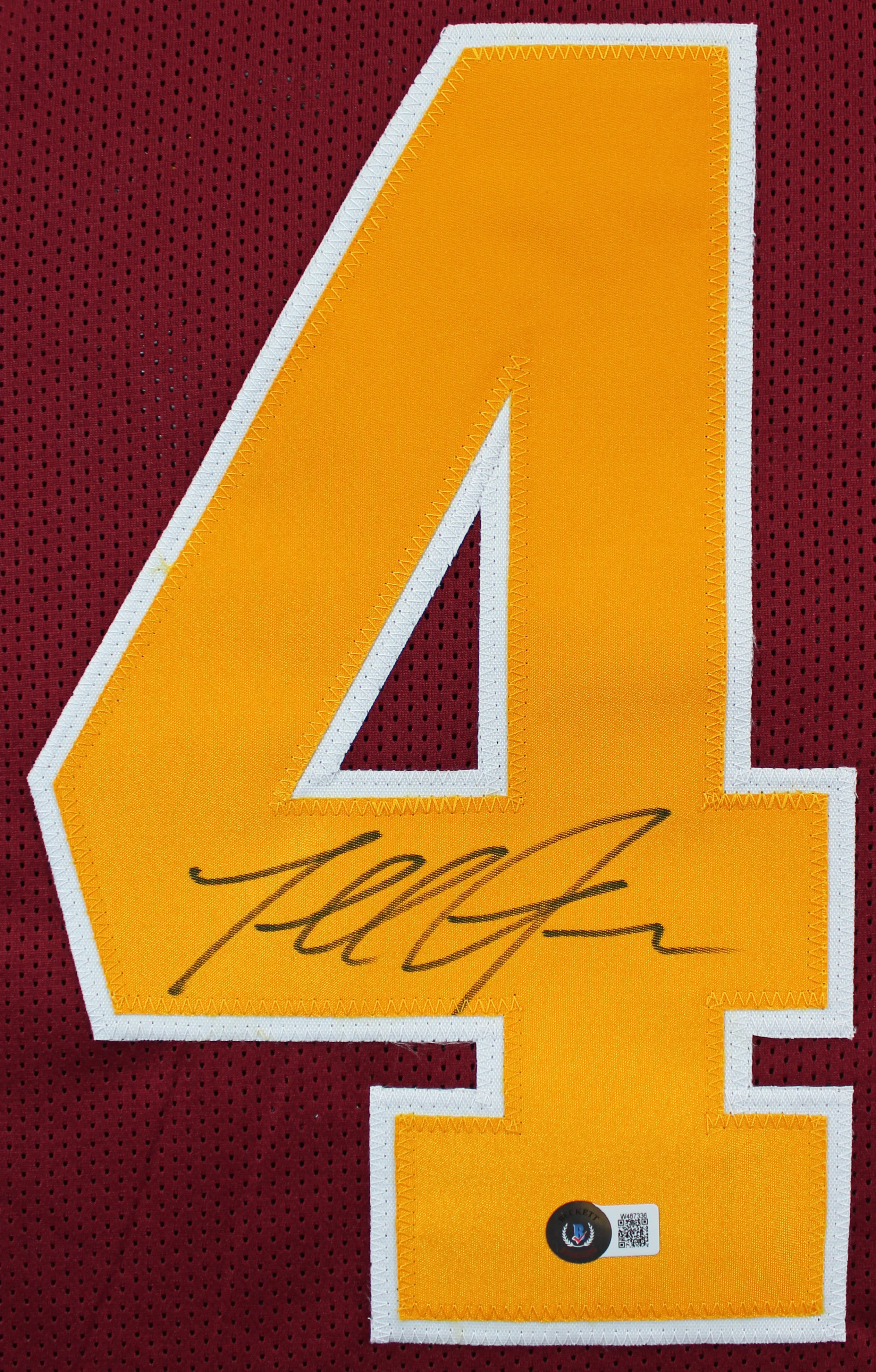 Terrell Suggs "T-Sizzle" Signed Maroon Pro Style Framed Jersey BAS Witnessed - Image 3