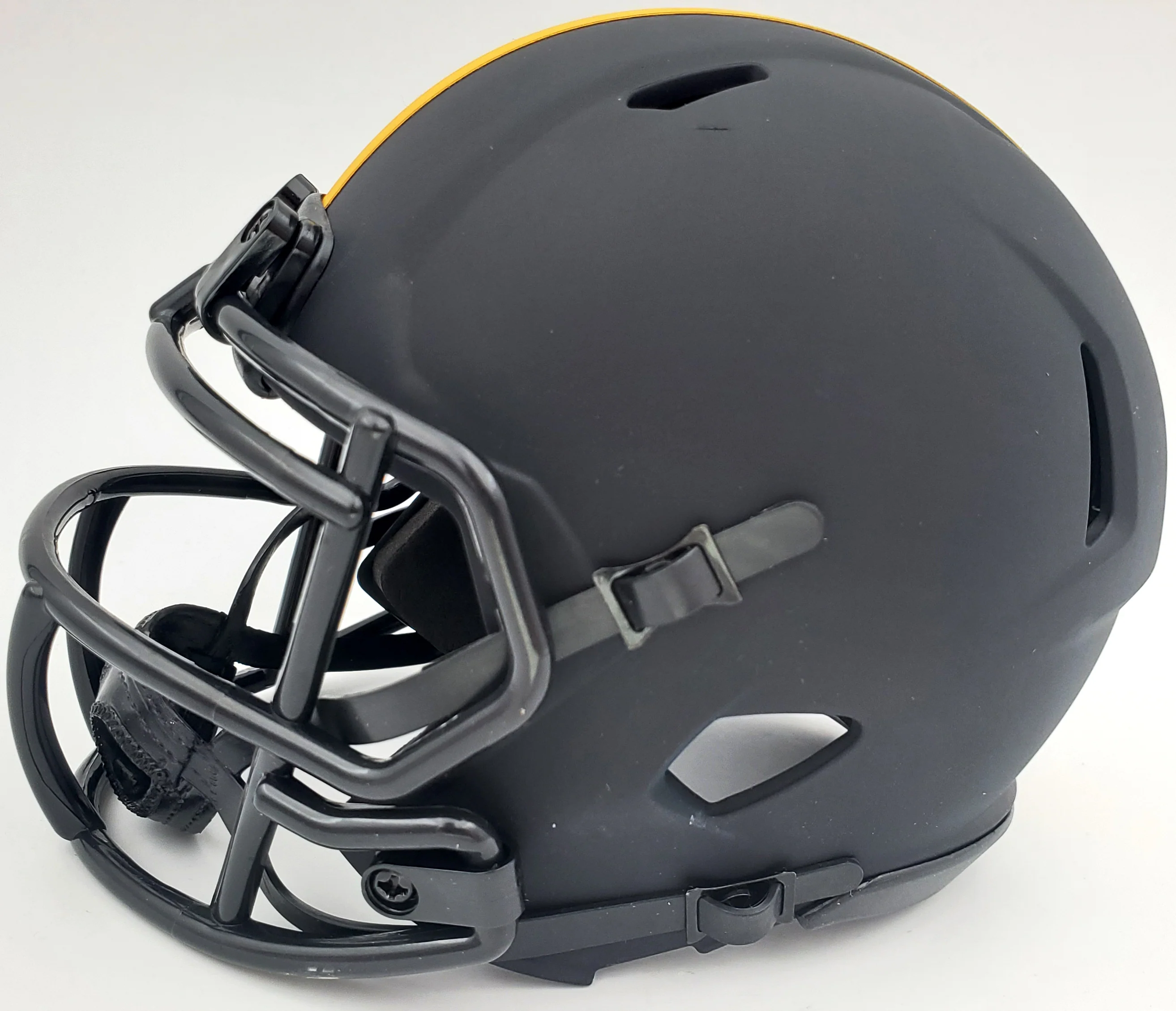 Terry Bradshaw Autographed Eclipse Black Pittsburgh Steelers Speed Mini Helmet Beckett BAS Stock #165928 - Image 4