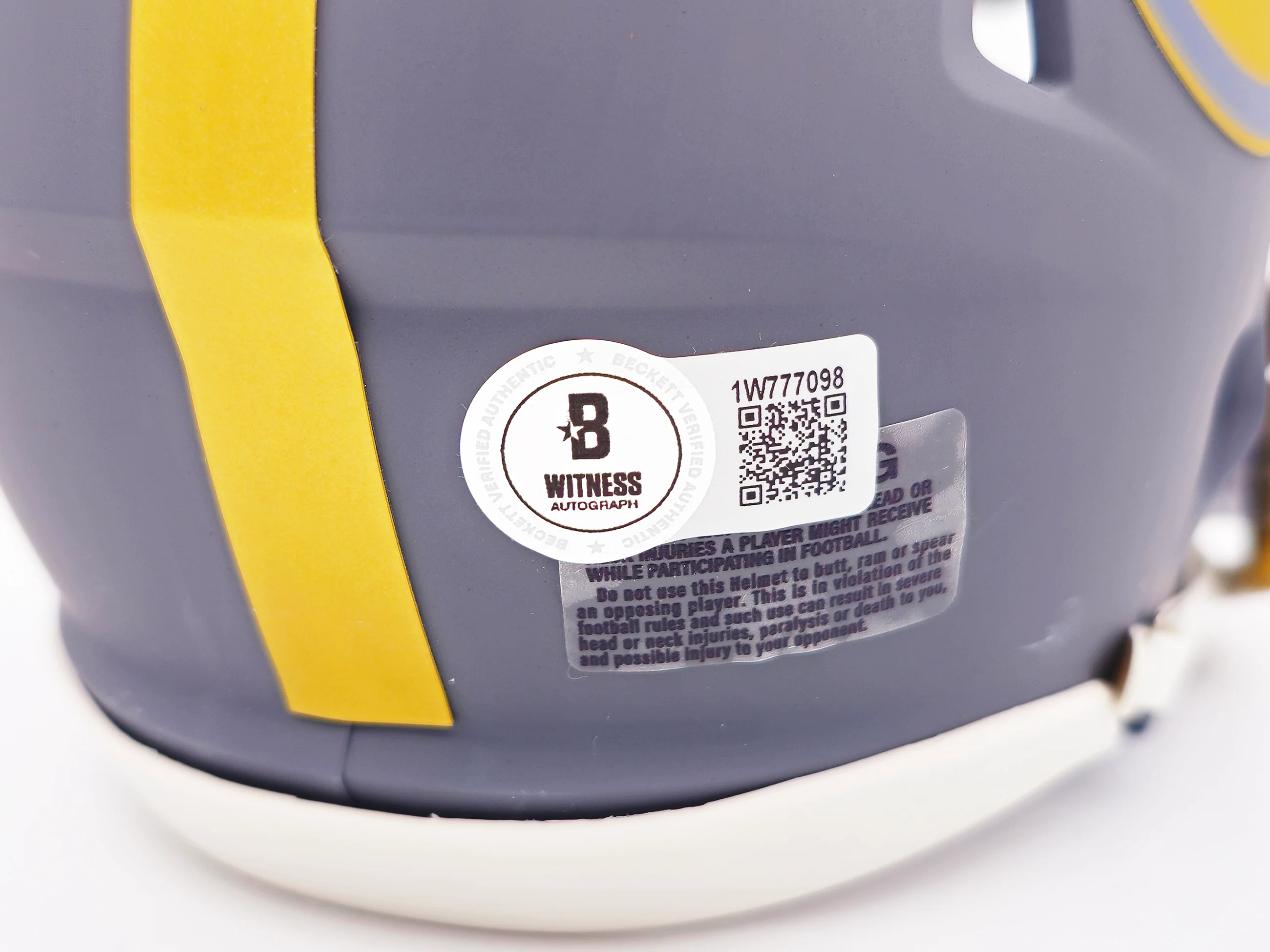 Terry Bradshaw Autographed Pittsburgh Steelers Slate Gray Speed Mini Helmet Beckett BAS Witness Stock #230083 - Image 5