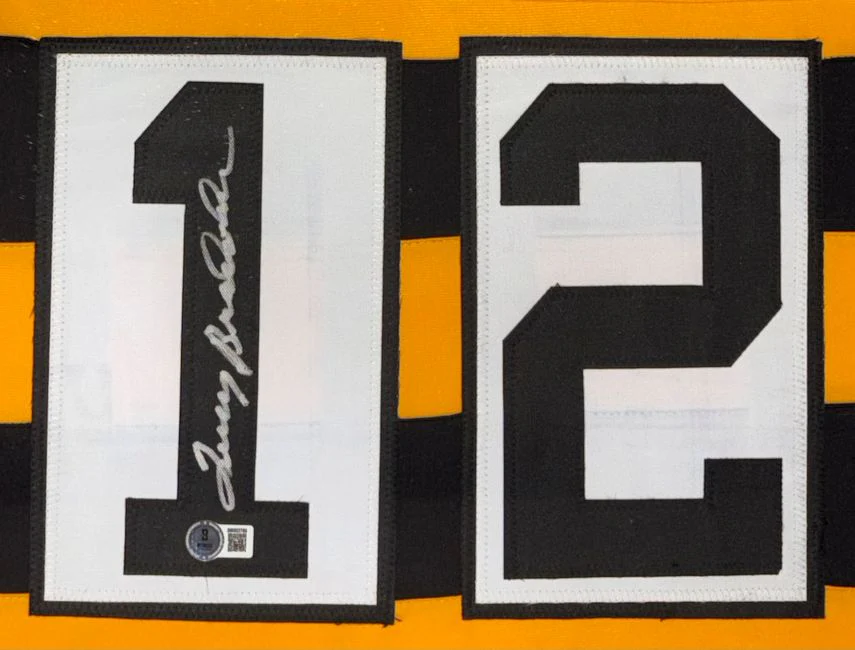 Terry Bradshaw Pittsburgh Signed Framed Bumblebee Football Jersey BAS - Image 2