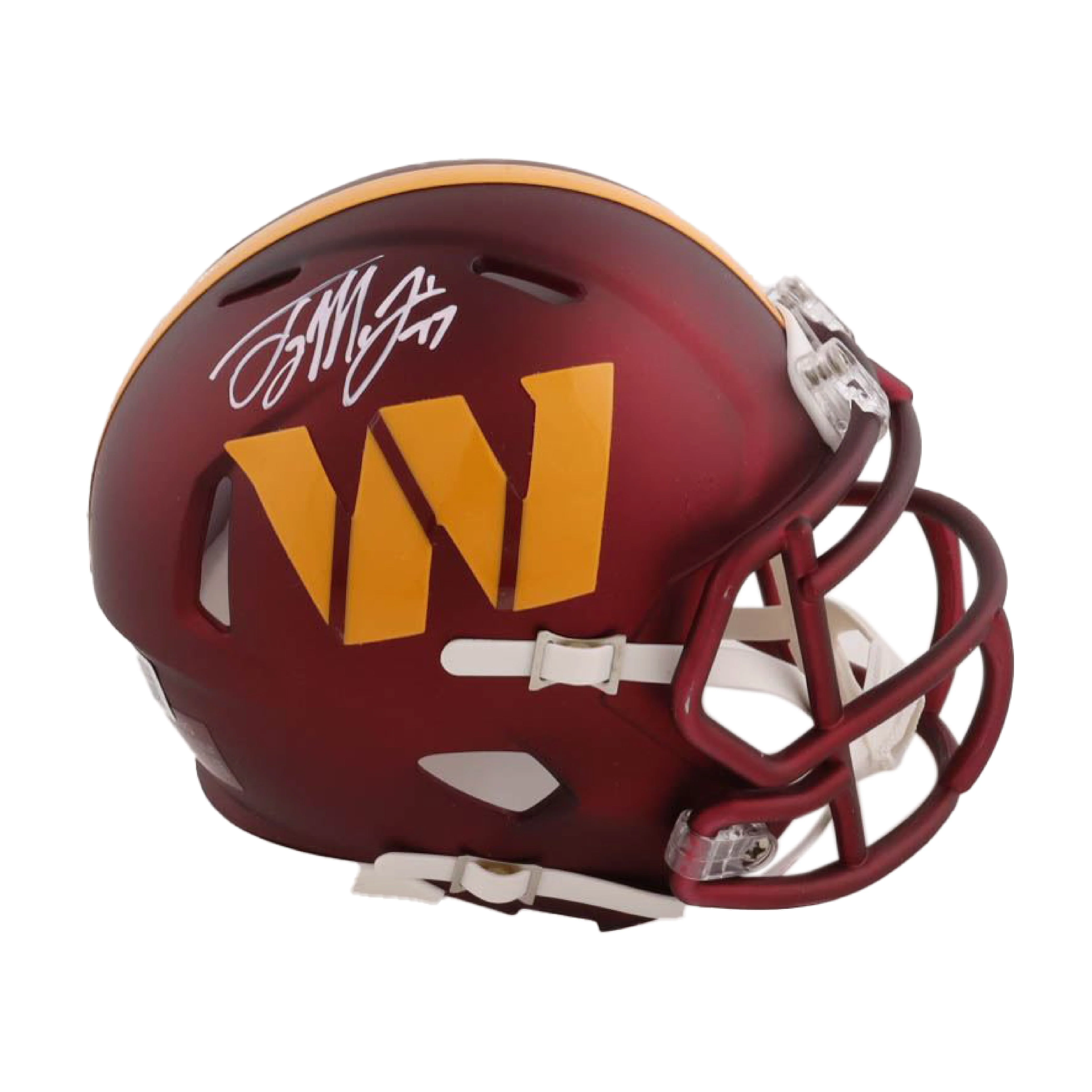 Terry McLaurin Autographed Washington Commanders Mini Helmet - Beckett Authentication