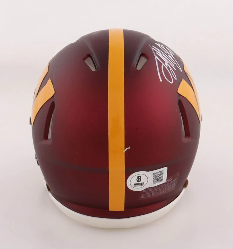 Terry McLaurin Autographed Washington Commanders Mini Helmet - Beckett Authentication - Image 2