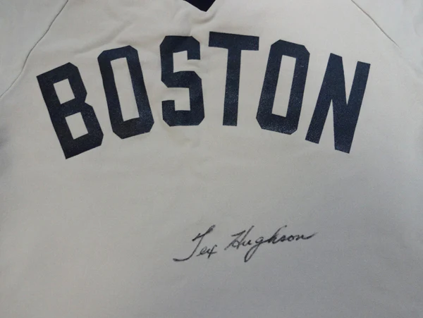 Boston Red Sox Tex Hughson Autographed Gray Jersey PSA/DNA #W07517 - Image 2