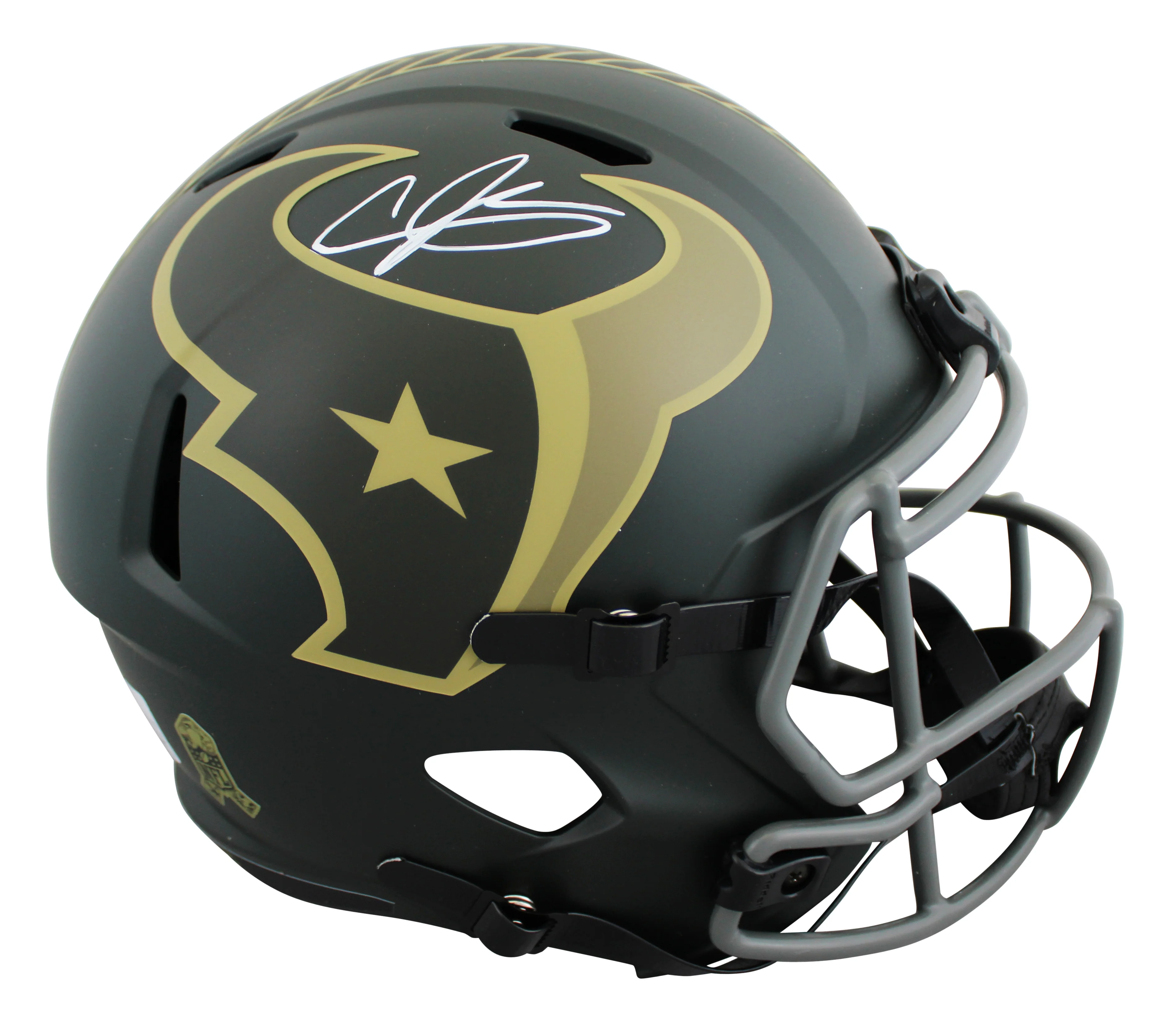Texans Andre Johnson Signed STS IV Full Size Speed Rep Helmet W/ Case BAS Wit - Image 3