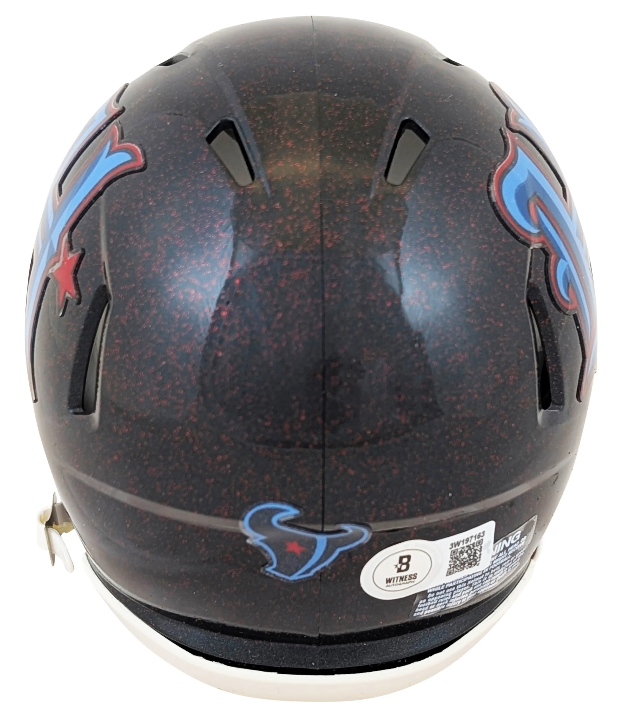Texans Nico Collins Signed 2024 Alt H-Town Speed Mini Helmet w/ Case BAS Witness - Image 4