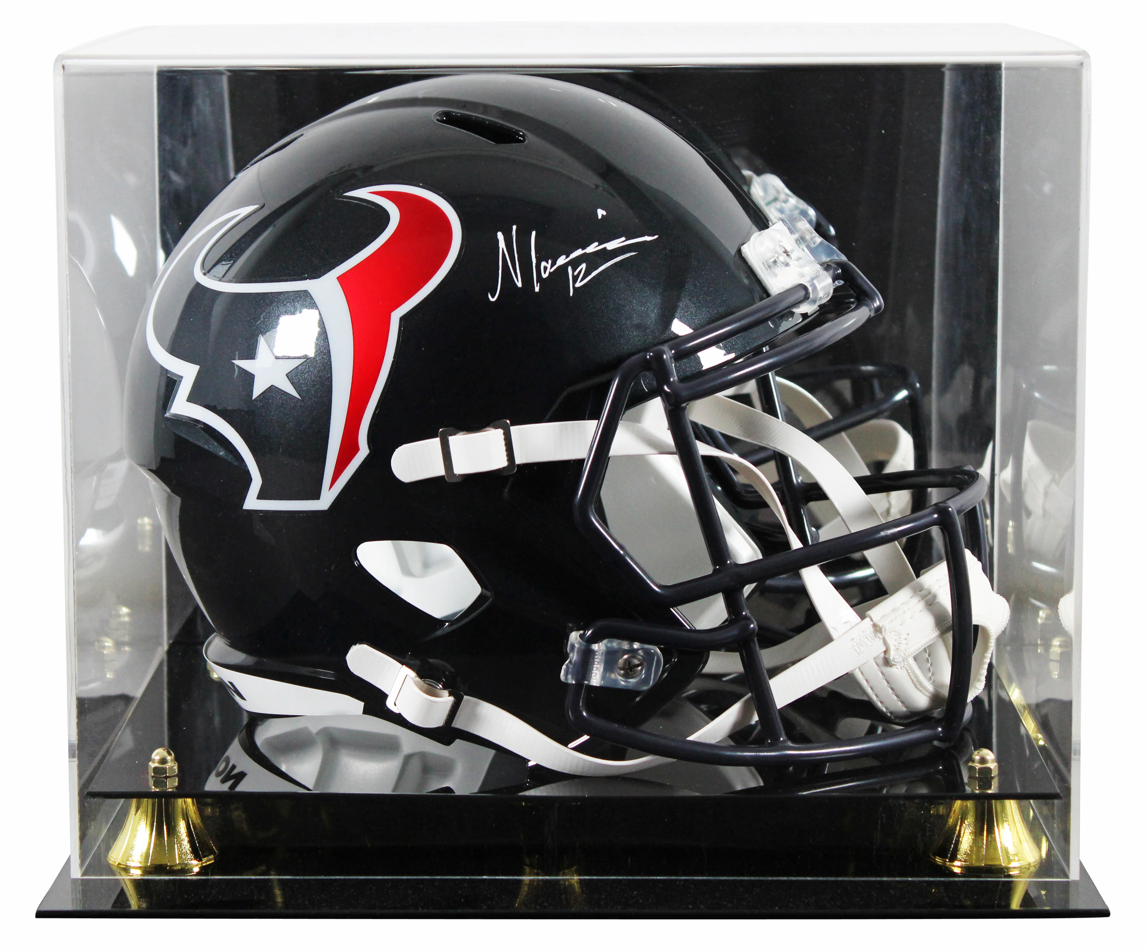 Texans Nico Collins Signed Full Size Speed Rep Helmet W/ Case BAS Witnessed 1 - Image 2
