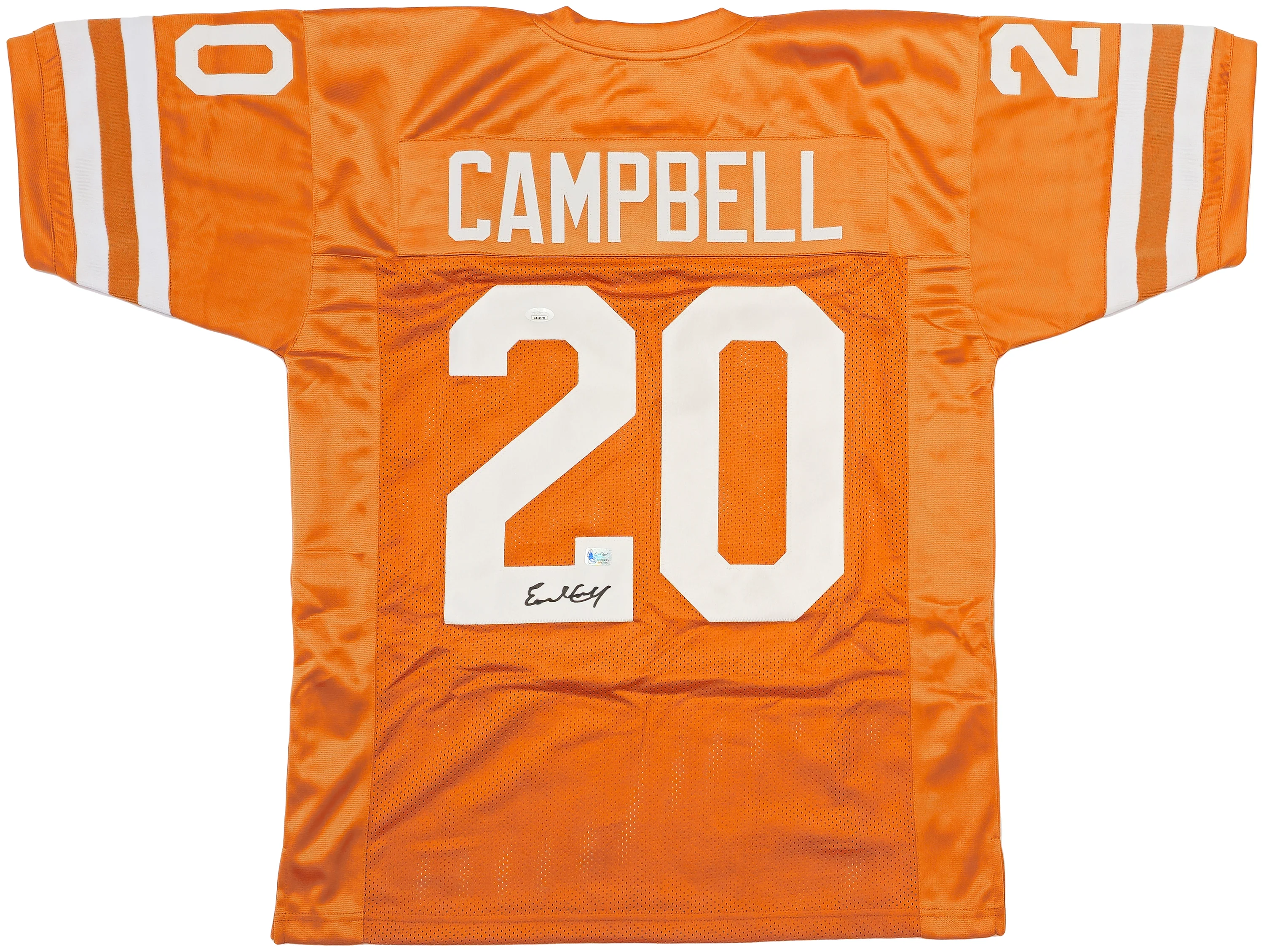 Texas Longhorns Earl Campbell Autographed Orange Jersey JSA Stock #237060 - Image 2