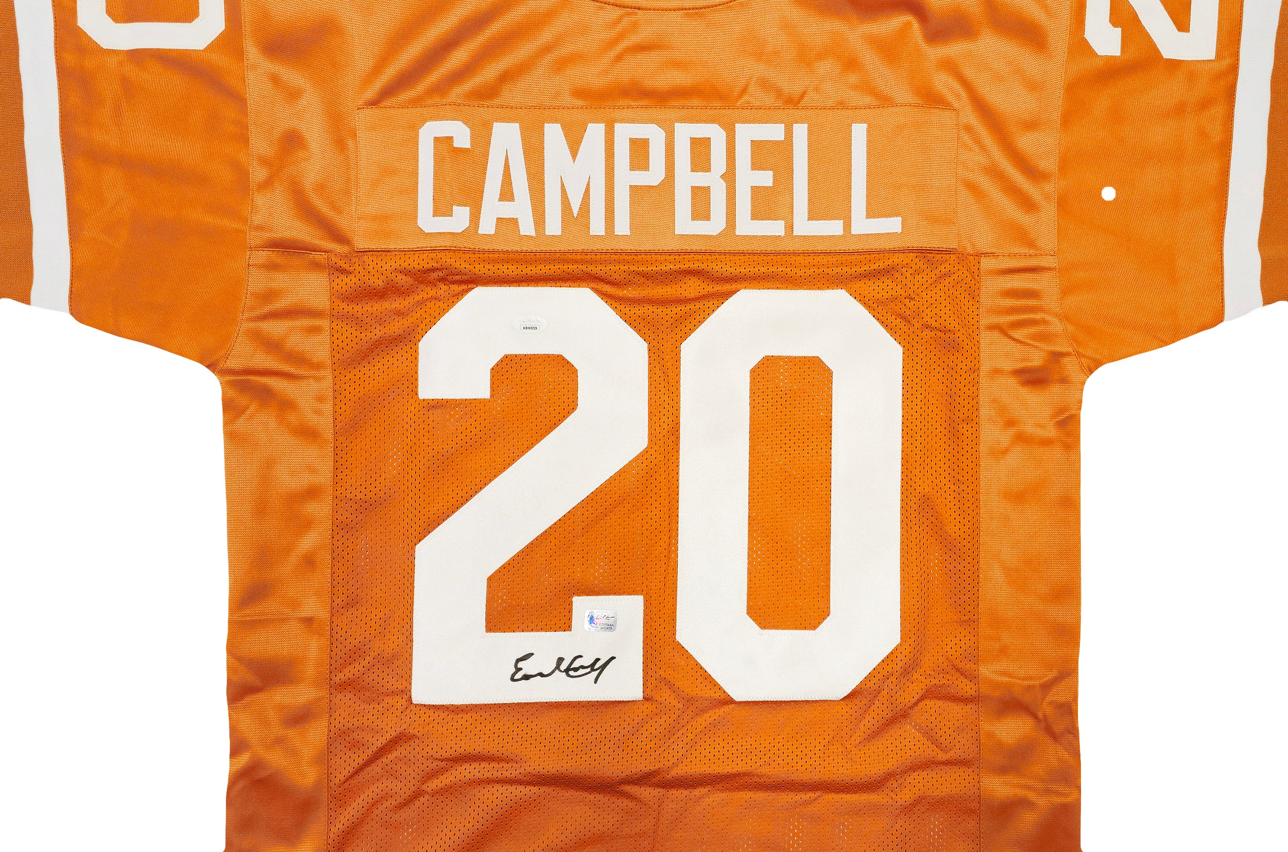Texas Longhorns Earl Campbell Autographed Orange Jersey JSA Stock #237060 - Image 3