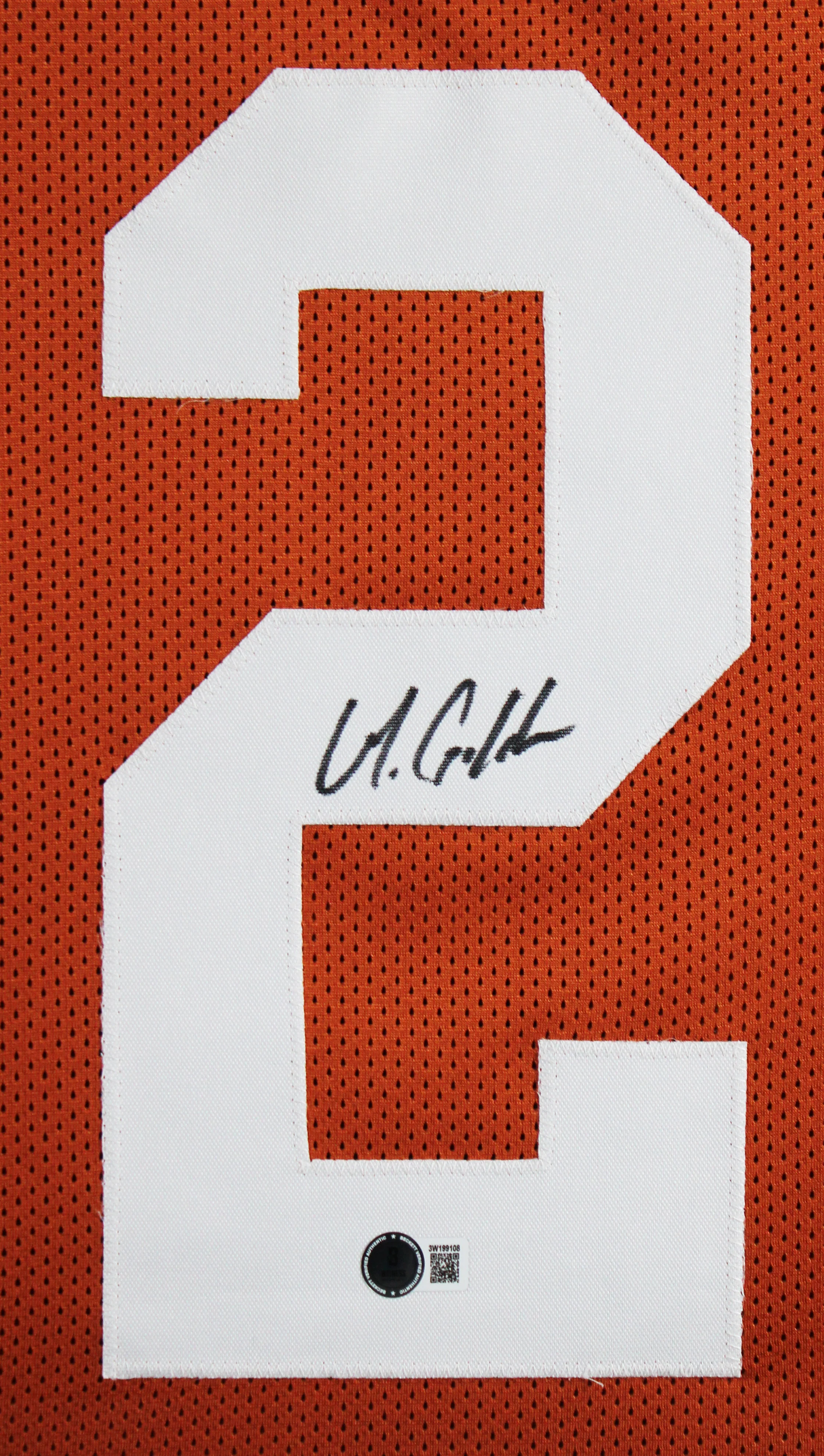 Texas Matthew Golden Signed Burnt Orange Pro Style Framed Jersey BAS Witnessed - Image 3