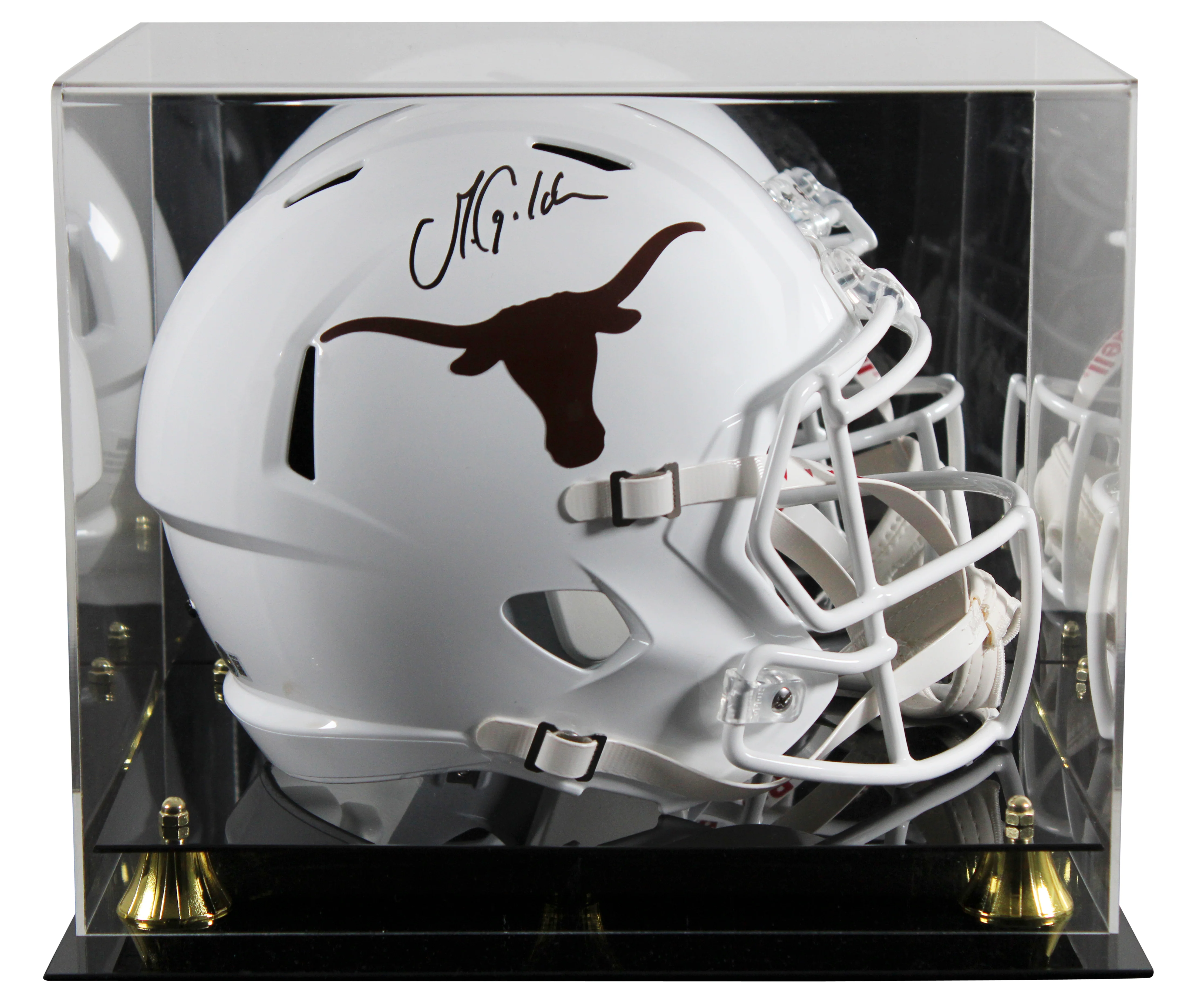 Texas Matthew Golden Signed Full Size Speed Rep Helmet W/ Case BAS Witnessed