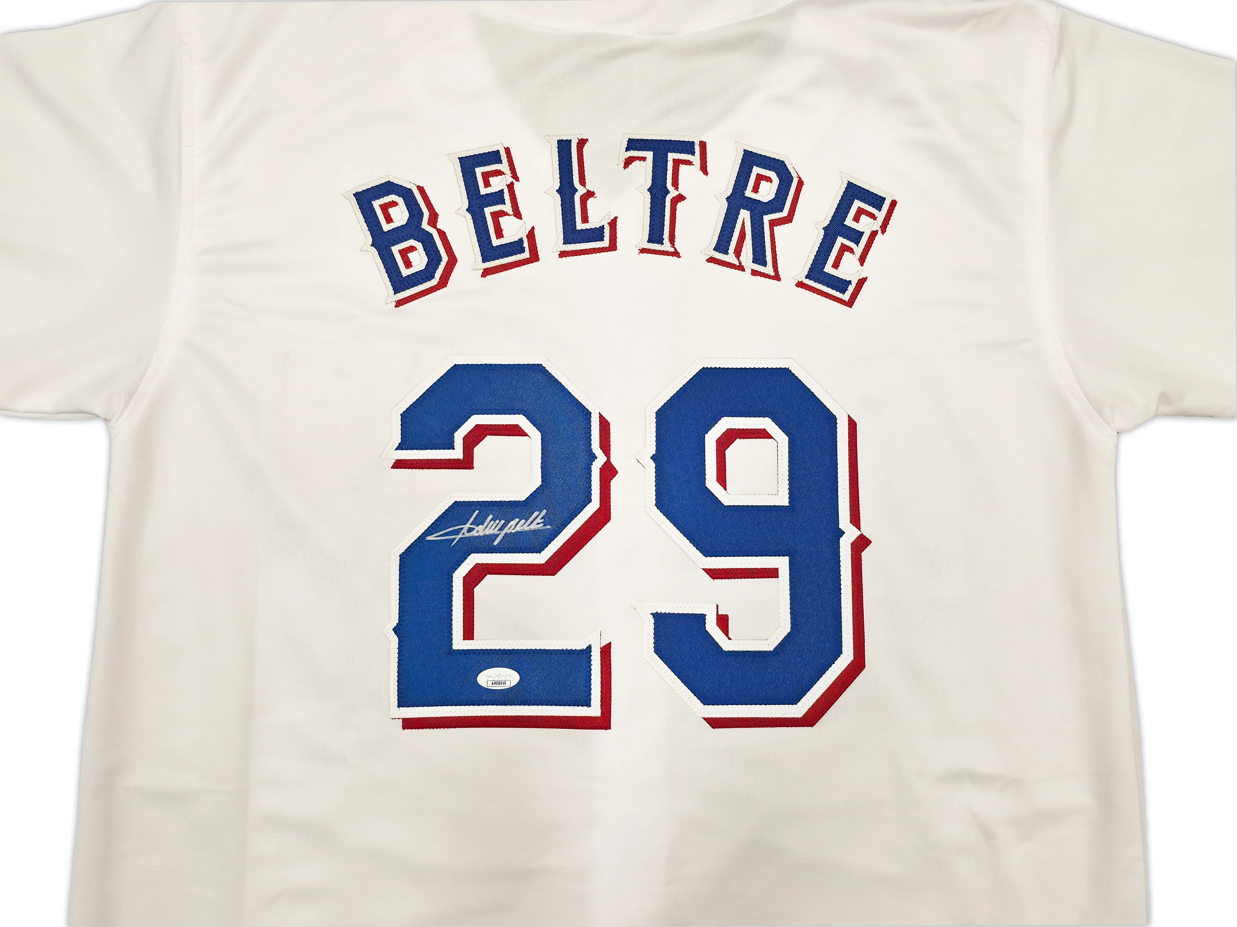Texas Rangers Adrian Beltre Autographed White Jersey JSA Stock #253601 - Image 3