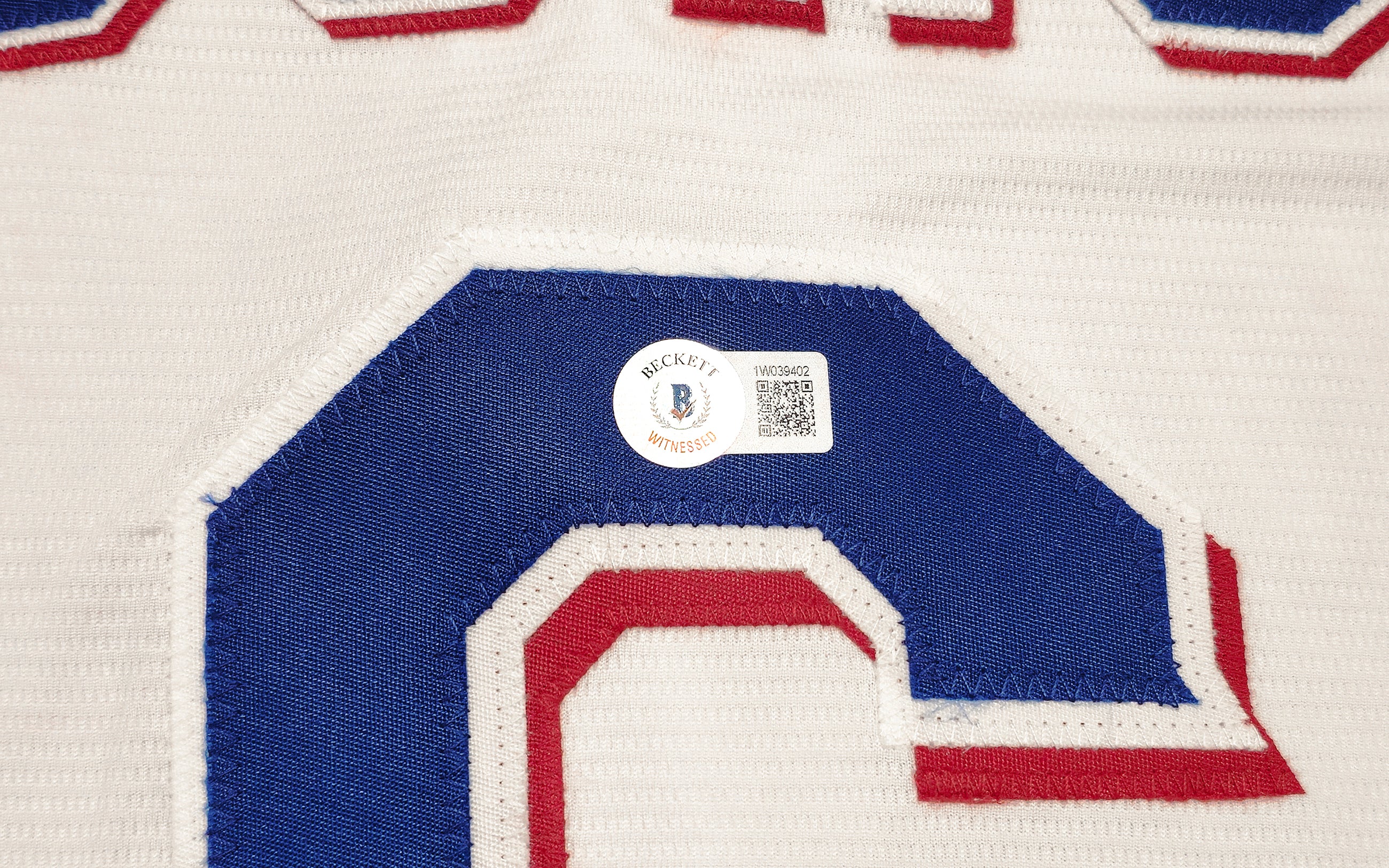 Texas Rangers Josh Jung Autographed White Nike Jersey Size 2XLT "23 WS Champs" Beckett BAS Witness Stock #236687 - Image 5