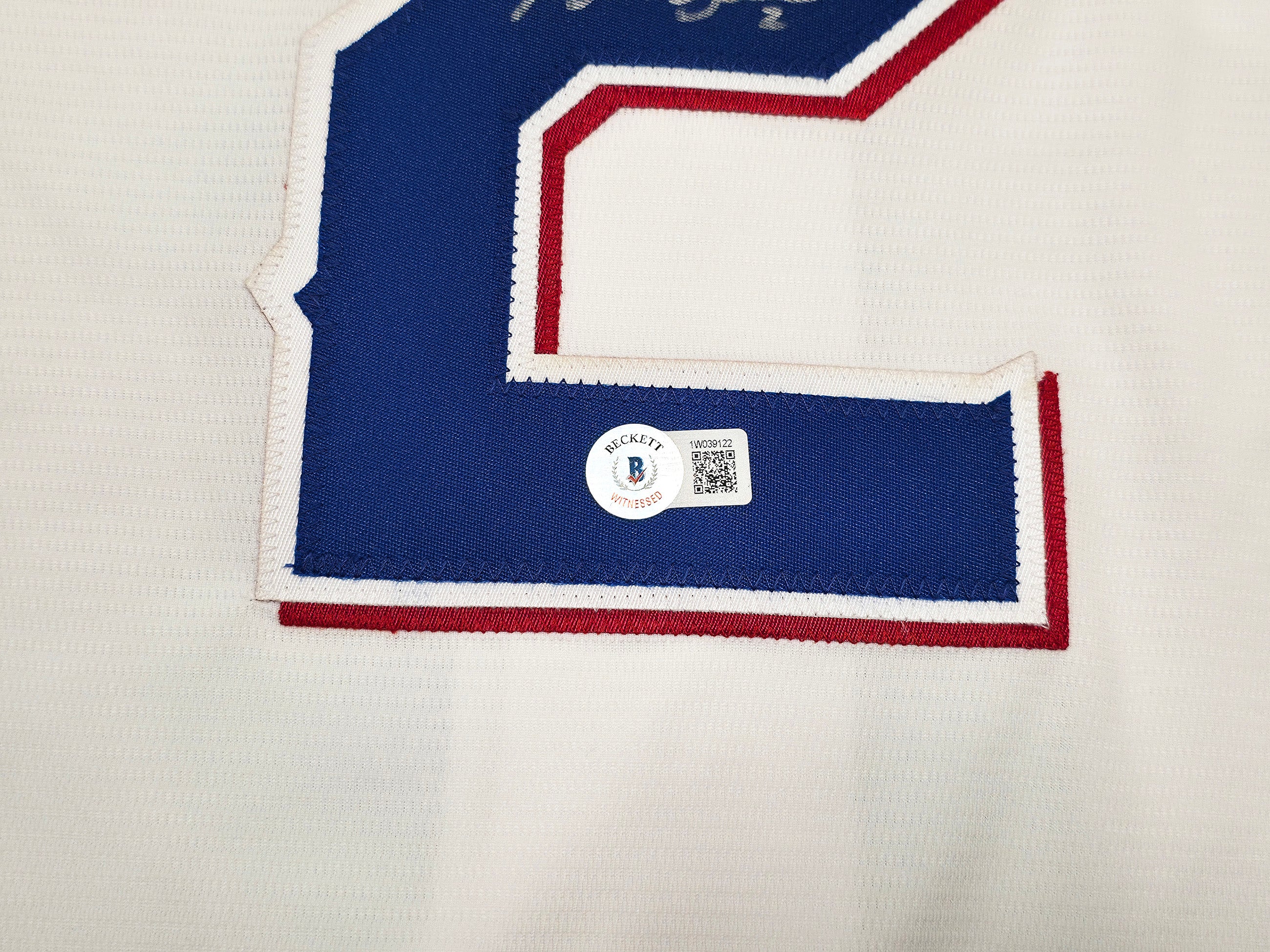 Texas Rangers Marcus Semien Autographed White Nike Jersey Size L Beckett BAS Witness Stock #252430 - Image 4
