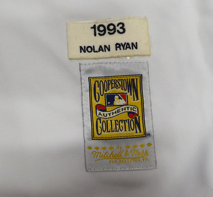 Texas Rangers Nolan Ryan Autographed 1993 White Authentic Mitchell & Ness Jersey Beckett BAS QR #BS30317 - Image 5
