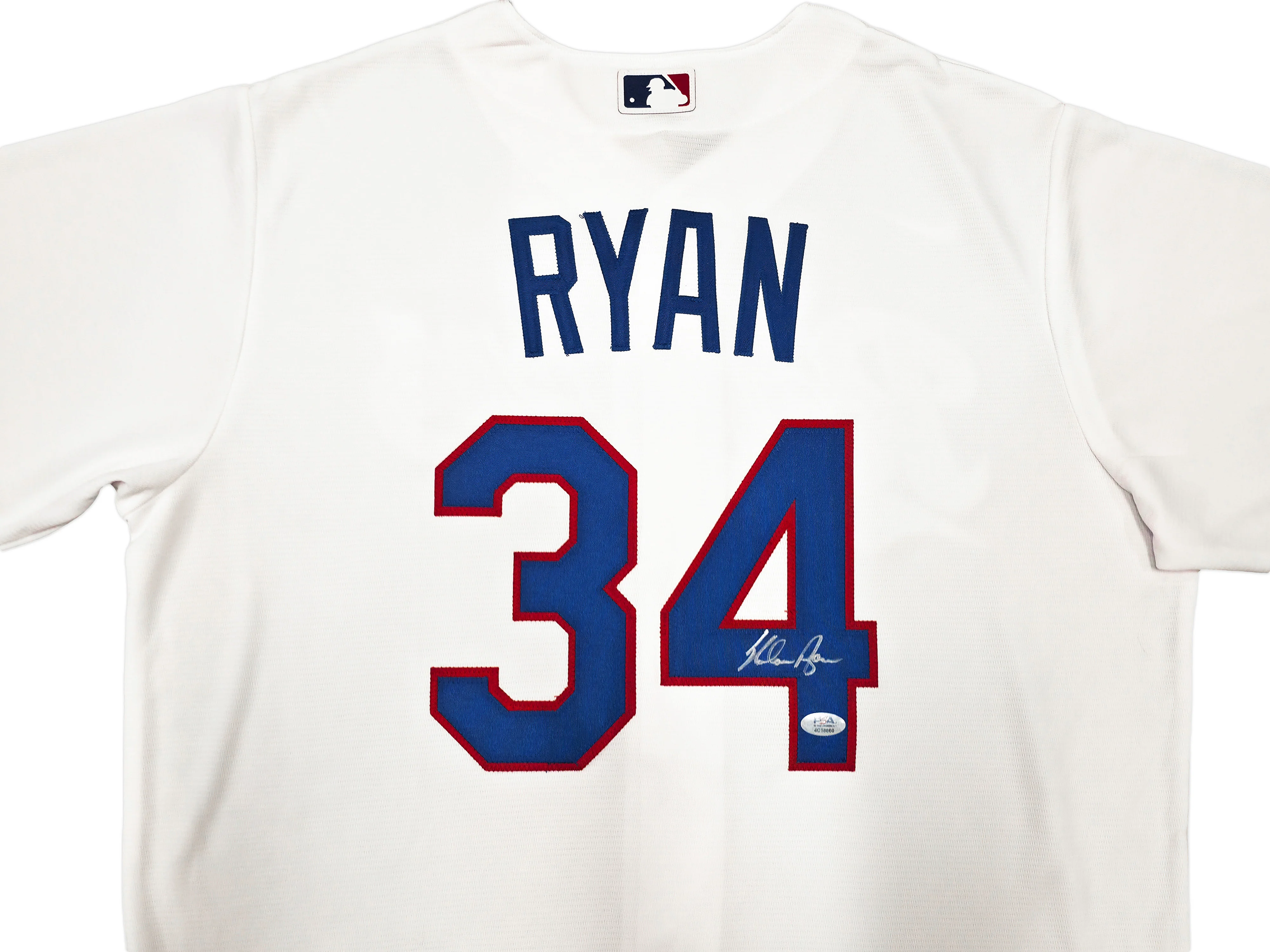 Texas Rangers Nolan Ryan Autographed White Nike Jersey Size L PSA/DNA ITP Stock #257230 - Image 3