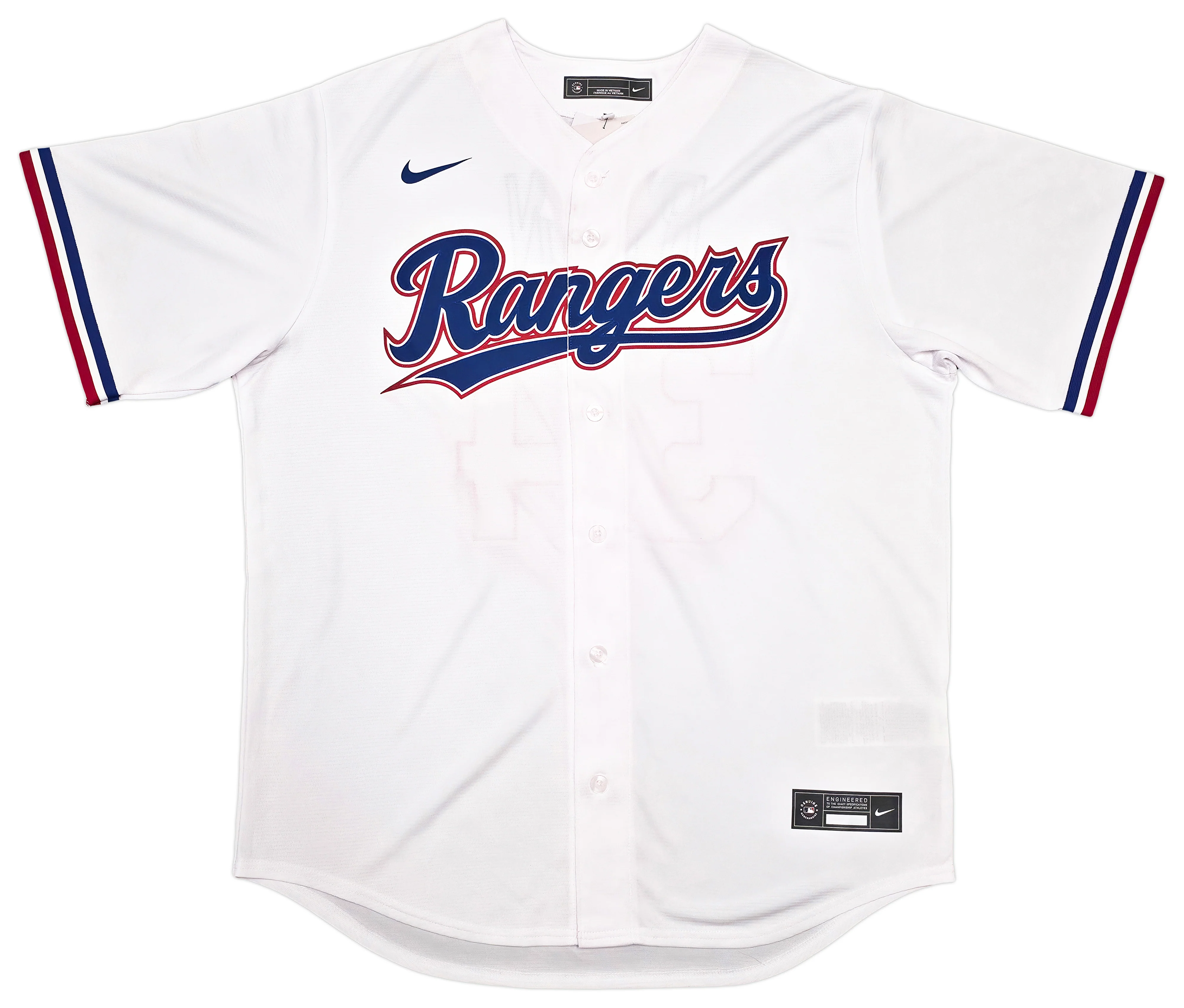 Texas Rangers Nolan Ryan Autographed White Nike Jersey Size L PSA/DNA ITP Stock #257230 - Image 5