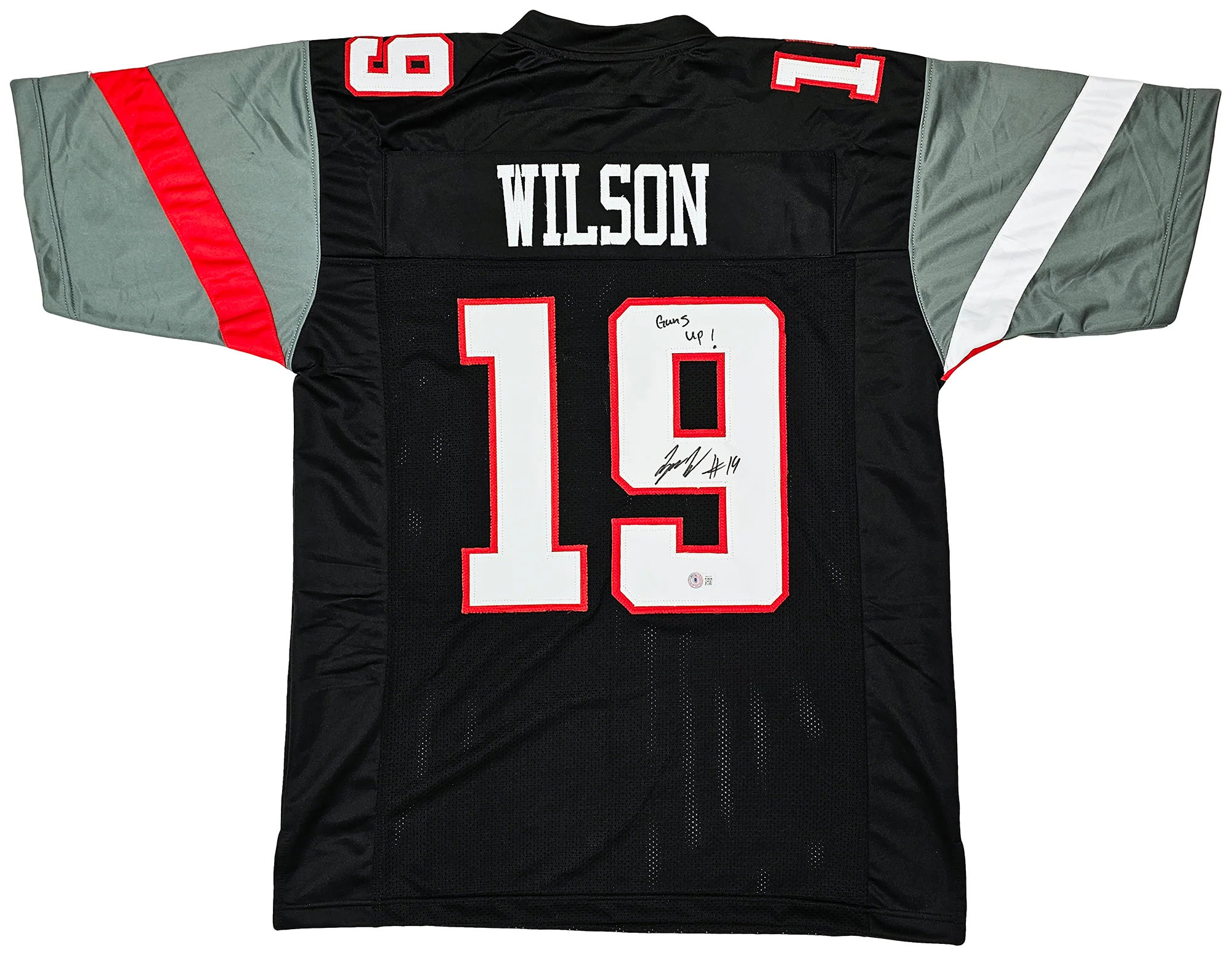 Texas Tech Red Raiders Tyree Wilson Autographed Black Jersey "Guns Up" Beckett BAS Witness Stock #215902 - Image 2