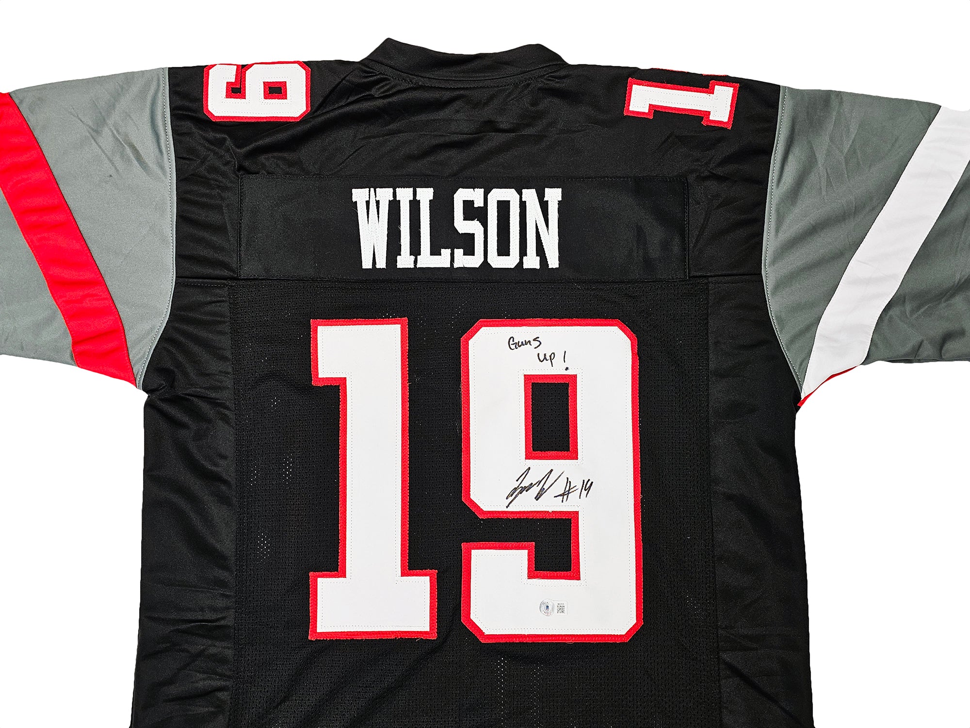 Texas Tech Red Raiders Tyree Wilson Autographed Black Jersey "Guns Up" Beckett BAS Witness Stock #215902 - Image 3