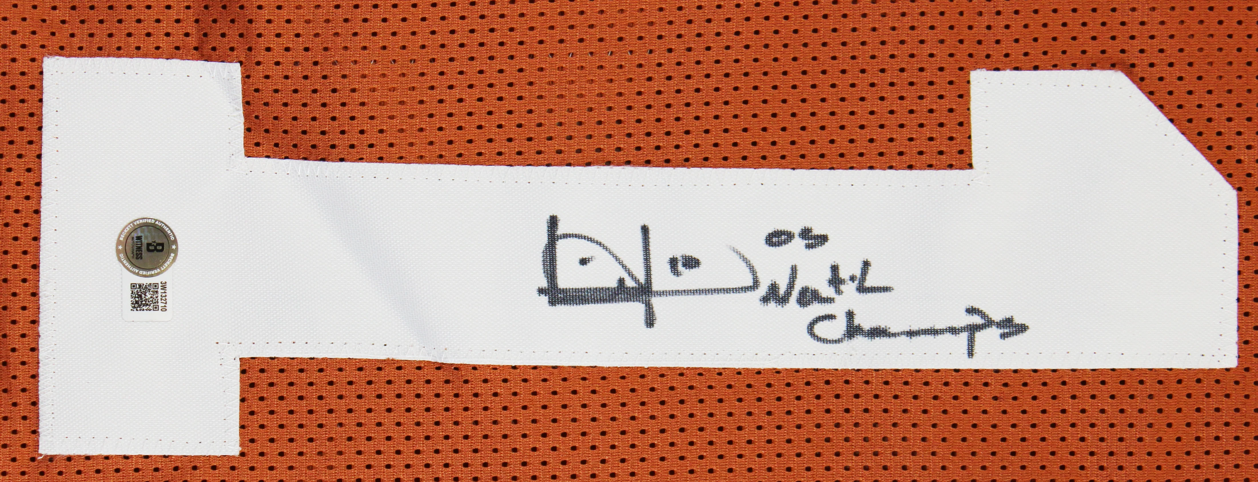 Texas Vince Young "05 Nat'l Champs" Signed Burnt Orange Pro Style Jersey BAS Wit - Image 3