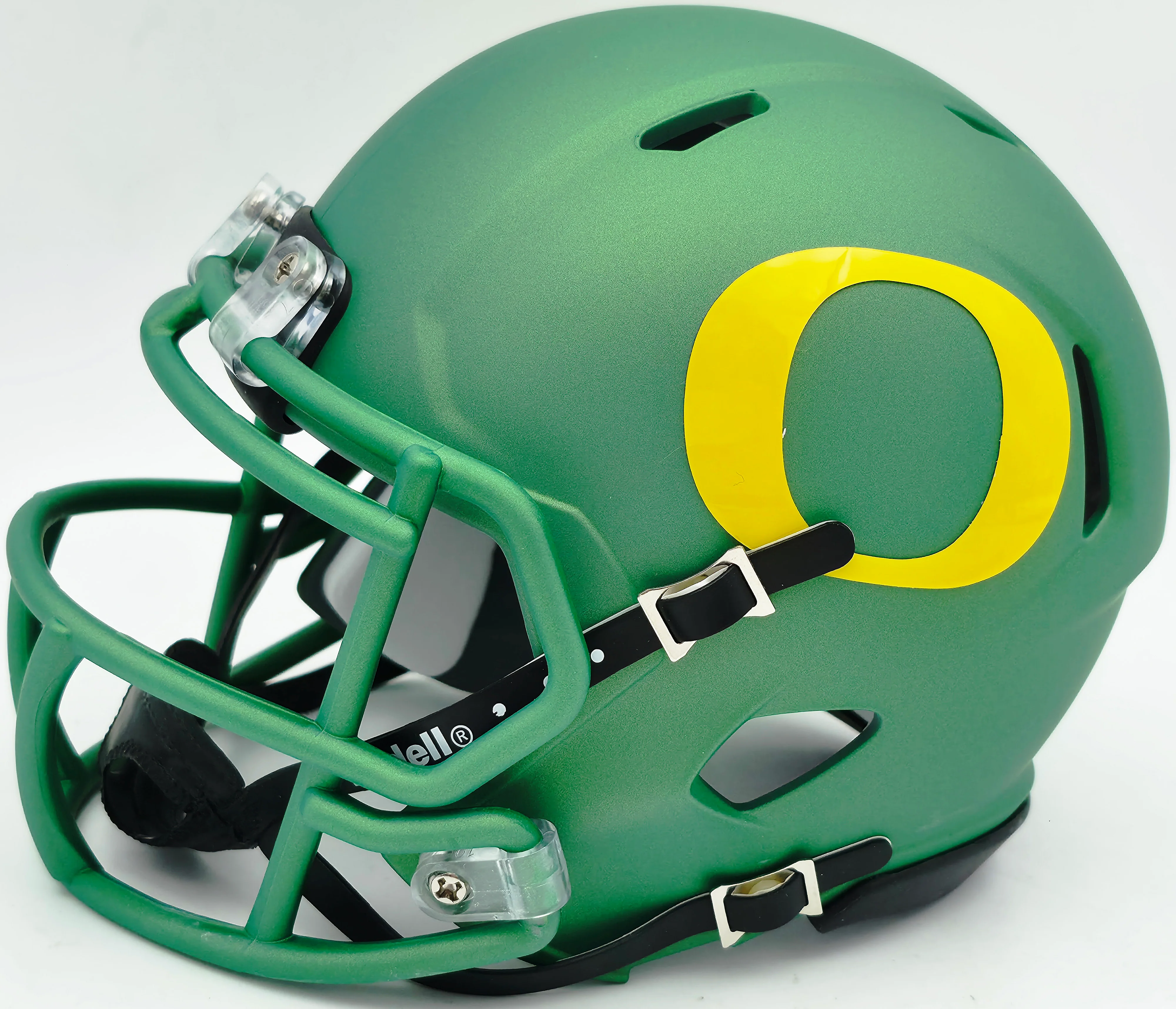 Tez Johnson Autographed Oregon Ducks Apple Green Speed Mini Helmet JSA Witness Stock #256800 - Image 4