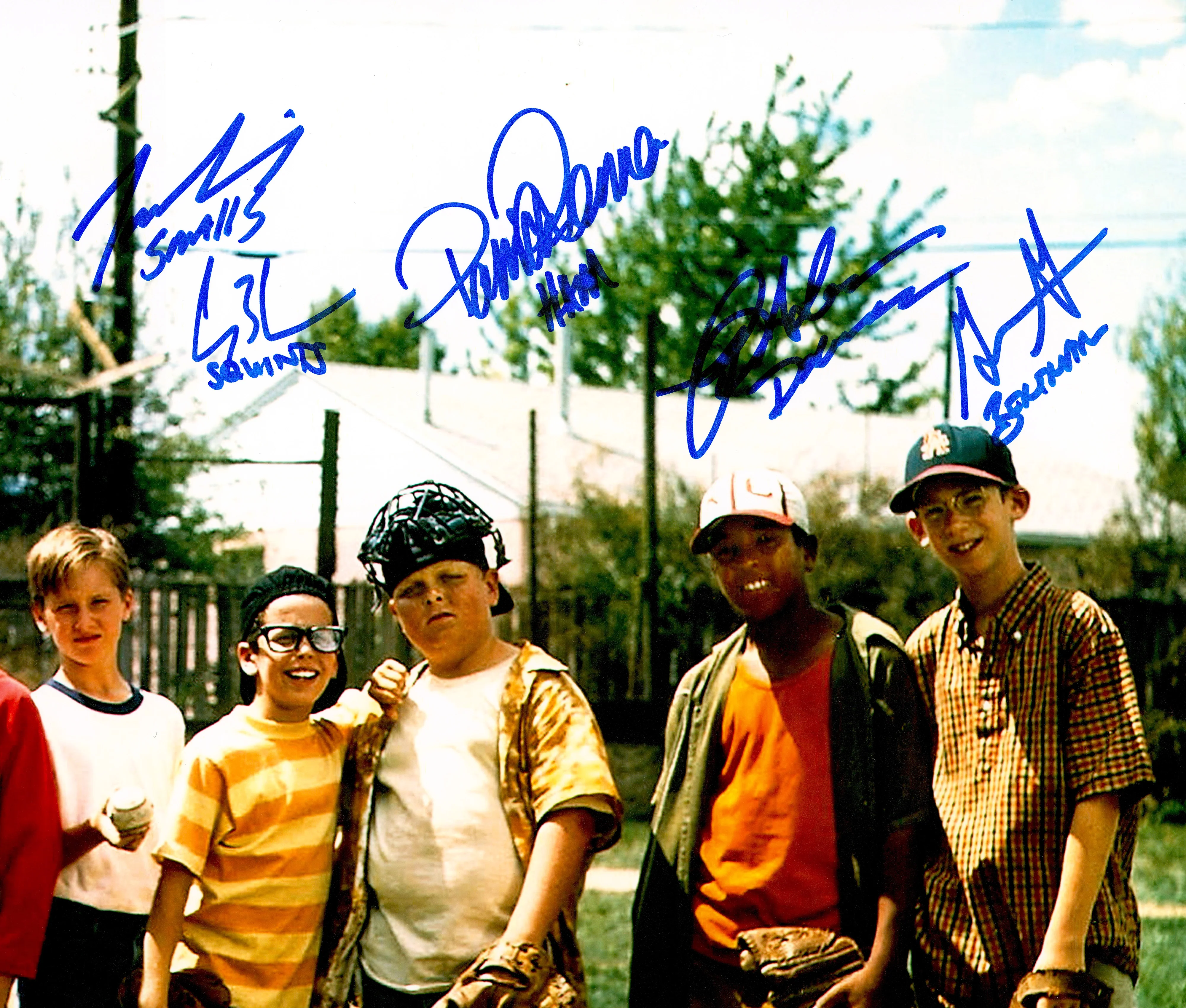 The Sandlot Movie Cast Autographed 8x10 Photo With 8 Signatures Beckett BAS Witness Stock #260066 - Image 3